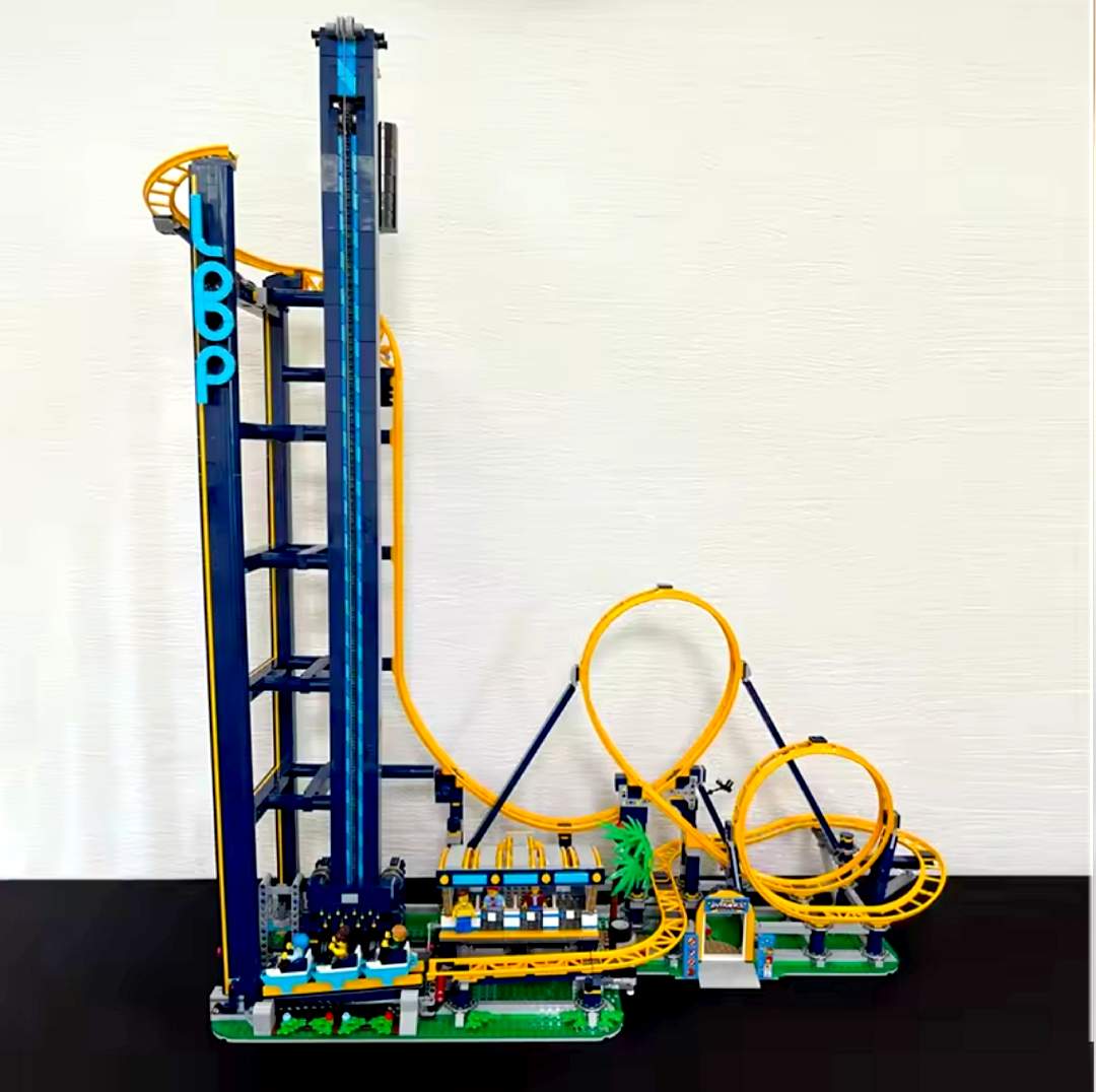 Parc d’Attraction en Blocs de Construction 3756 Pièces – Montagnes Russes Géantes à Assembler – Maquette Roller Coaster de Collection pour Adultes et Adolescents – Jeu de Construction Créatif