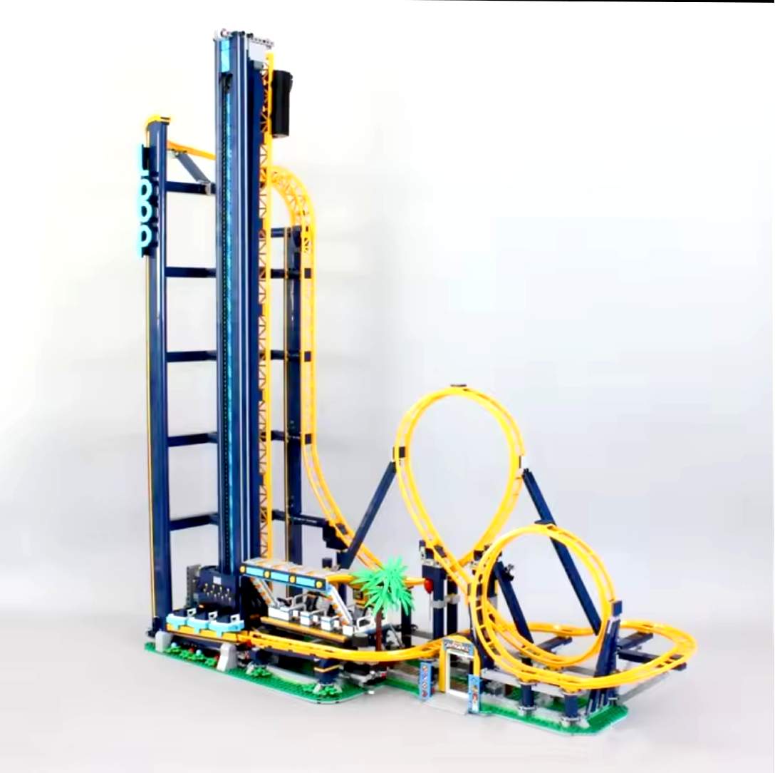 Parc d’Attraction en Blocs de Construction 3756 Pièces – Montagnes Russes Géantes à Assembler – Maquette Roller Coaster de Collection pour Adultes et Adolescents – Jeu de Construction Créatif