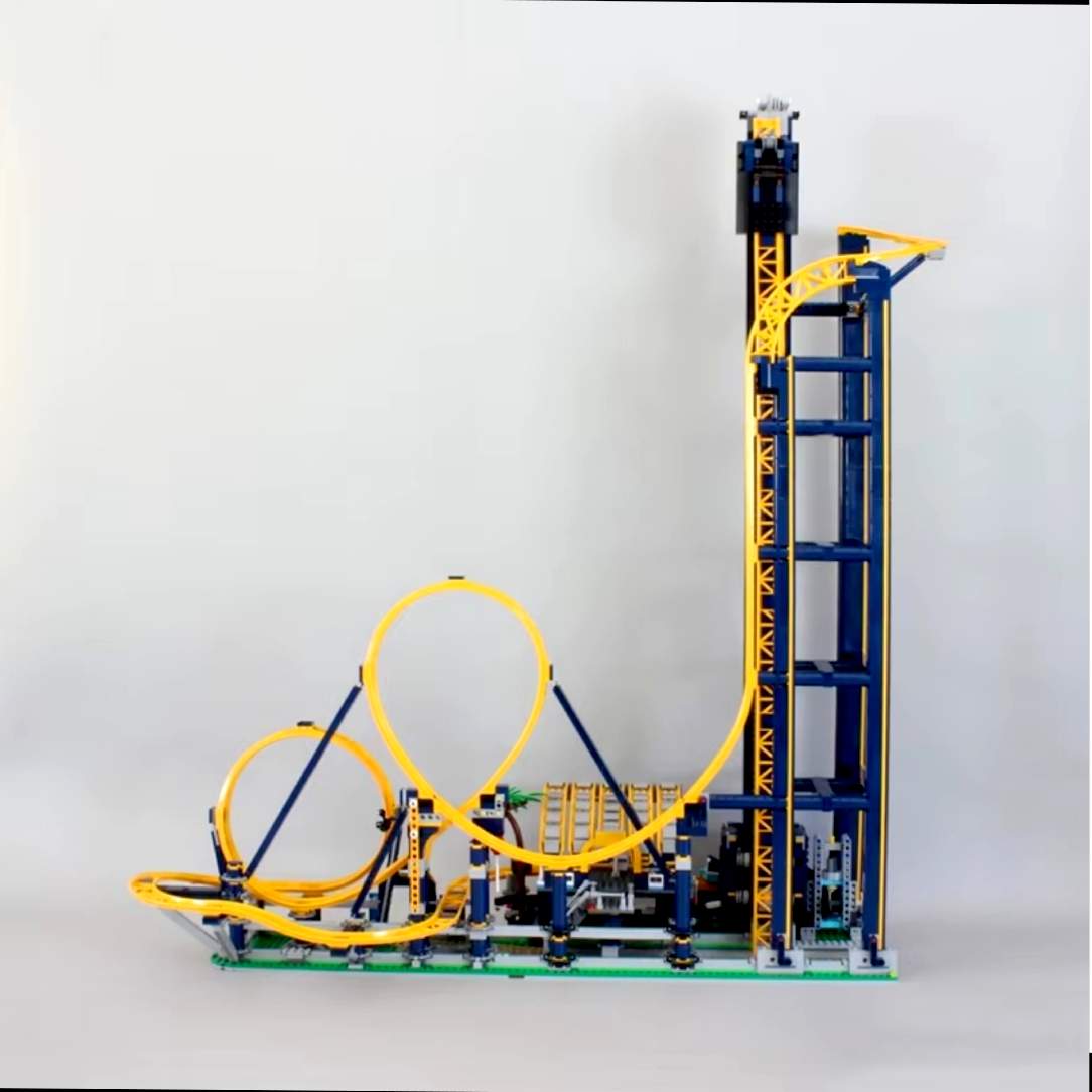 Parc d’Attraction en Blocs de Construction 3756 Pièces – Montagnes Russes Géantes à Assembler – Maquette Roller Coaster de Collection pour Adultes et Adolescents – Jeu de Construction Créatif