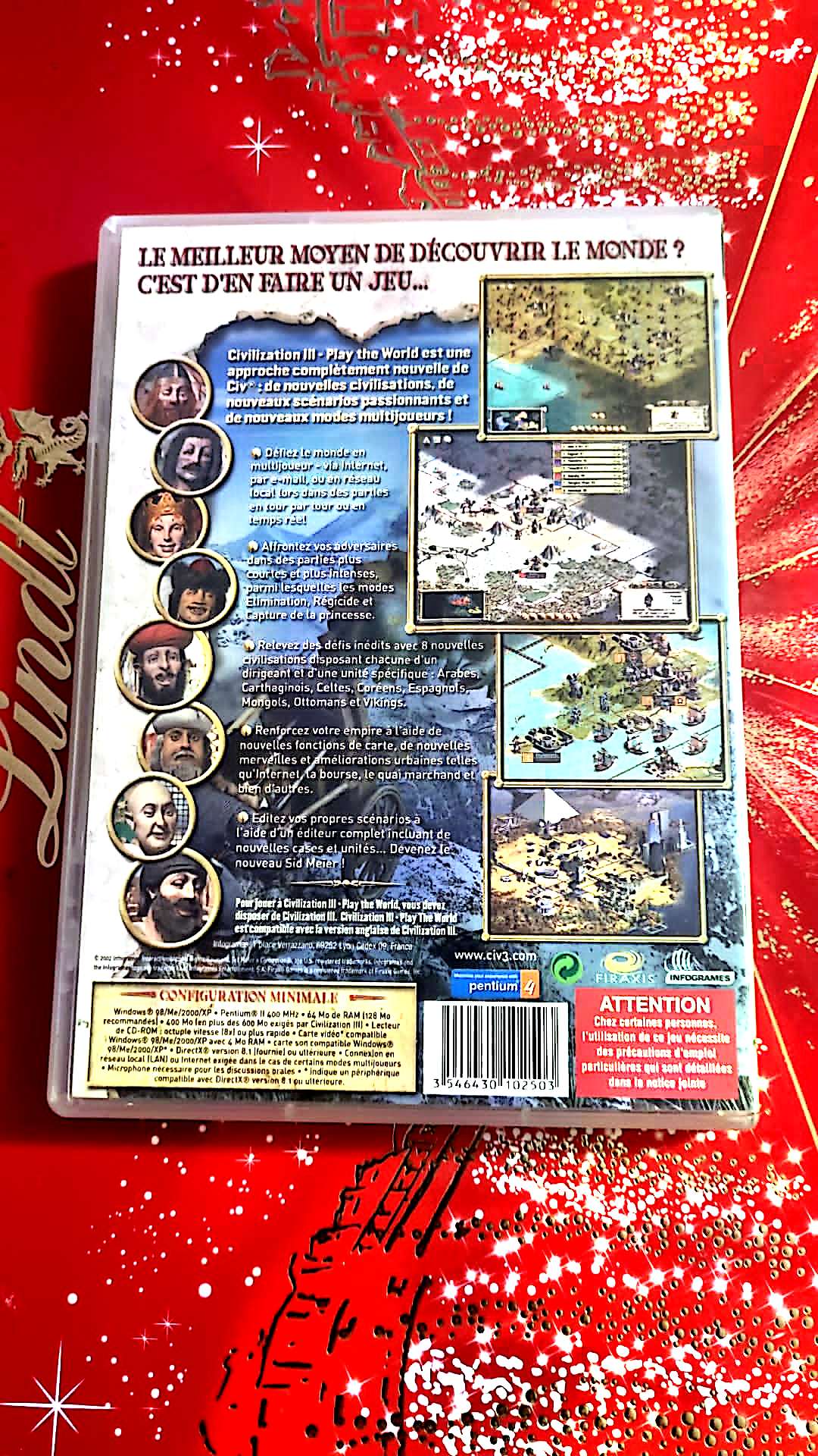 jeu pc sid meier's civilization III play the world vendu en bon etat par blaspo