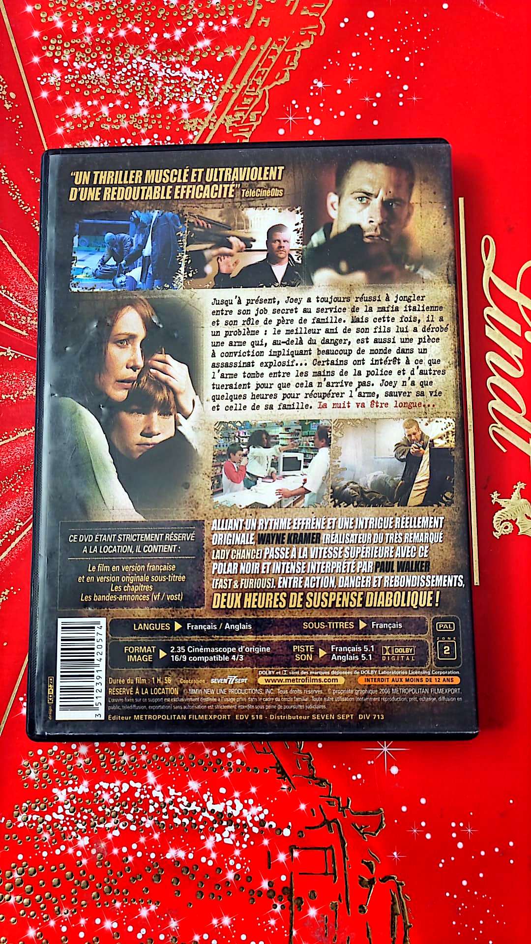 Paul Walker la peur au ventre DVD