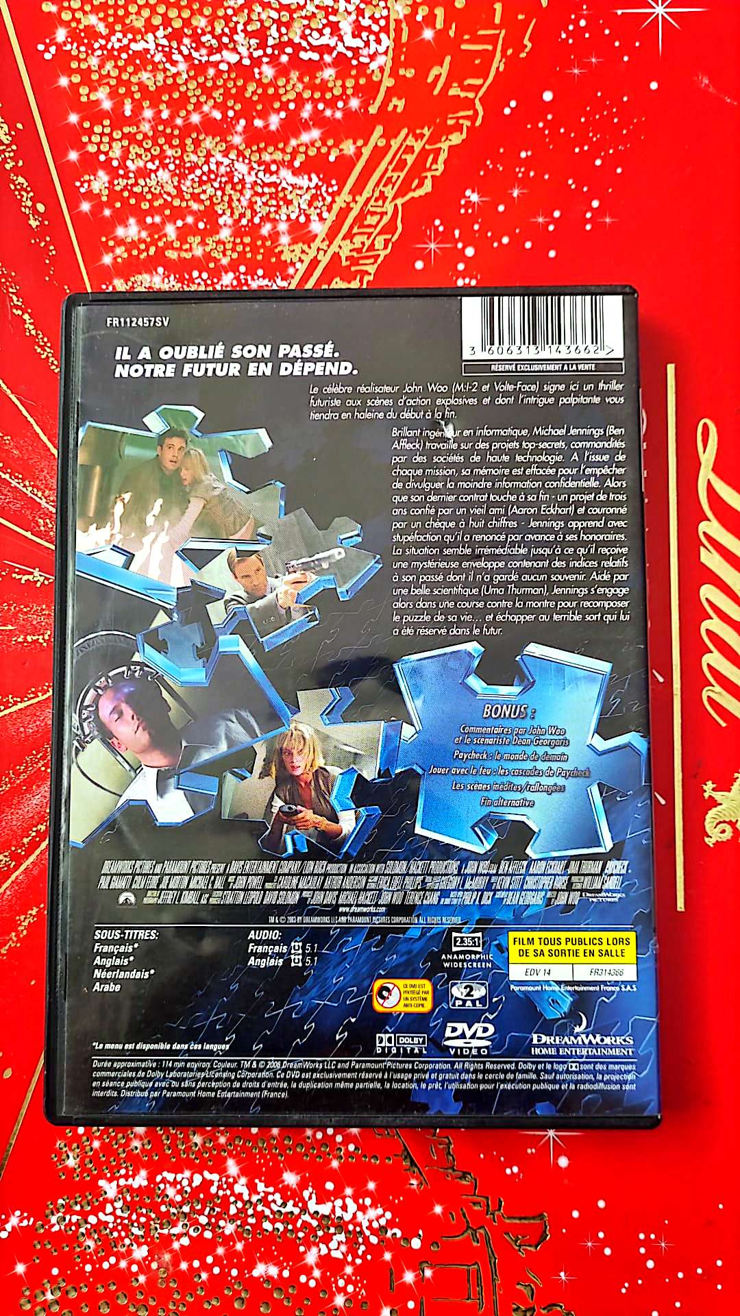 paycheck film complet en français DVD