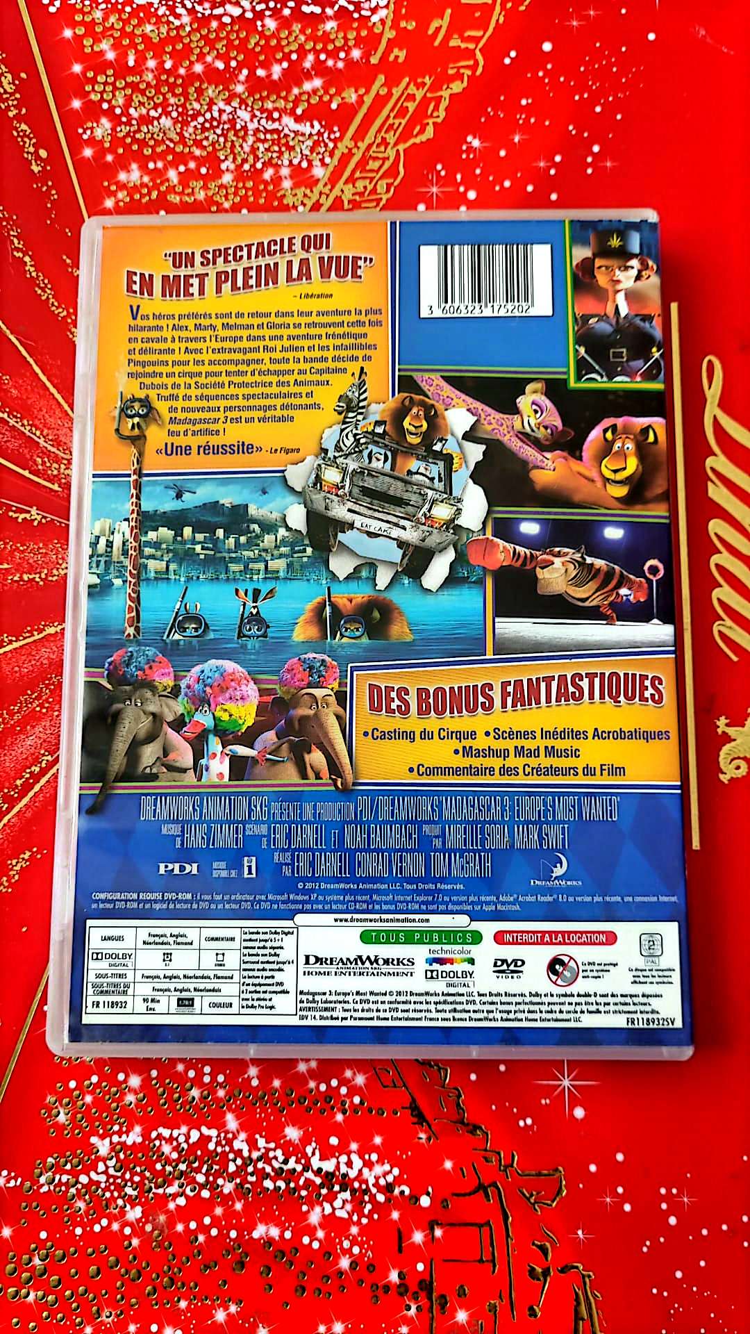 madagascar 3 bons baisers de l'Europe DVD