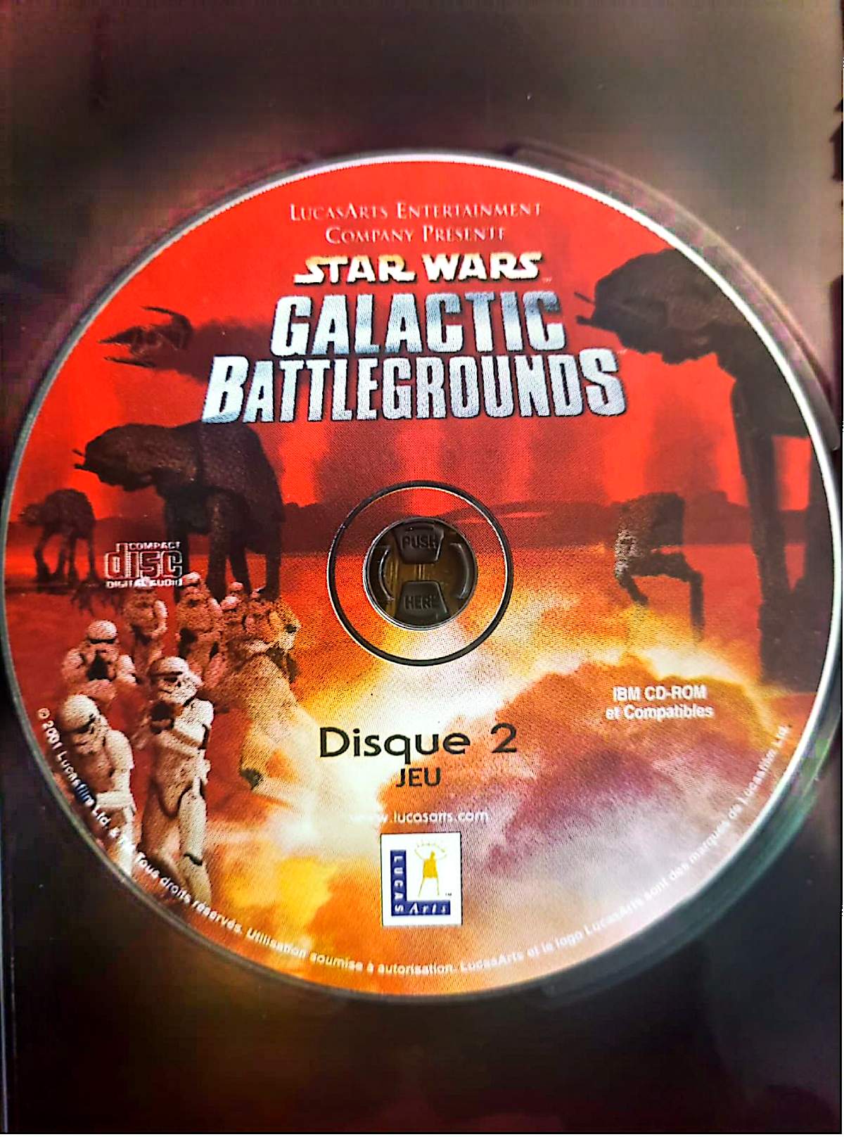 Star Wars Galactic Battlegrounds – Disque 2 Jeu – PC CD-ROM – Sans Clé – Disque Seul