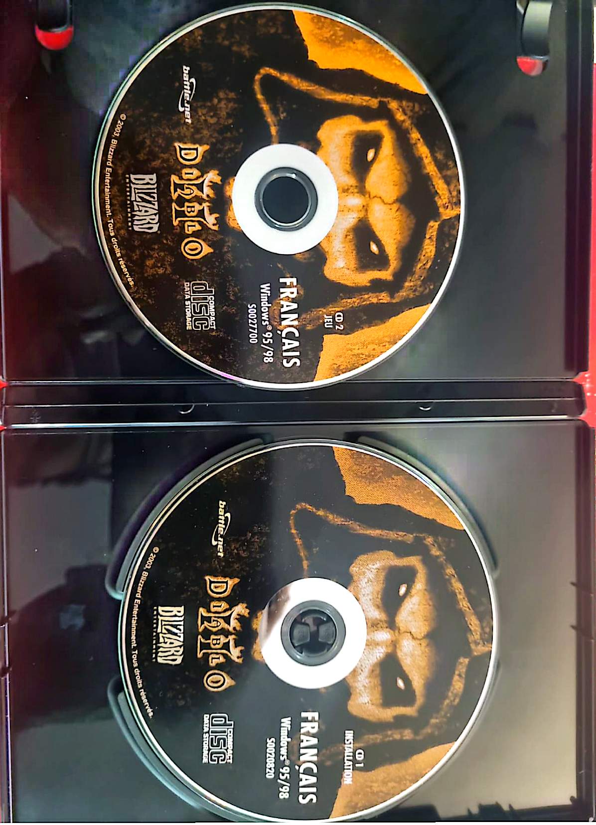 Diablo II – Disques 1 et 2 – PC CD-ROM – Incomplet – Sans Clé