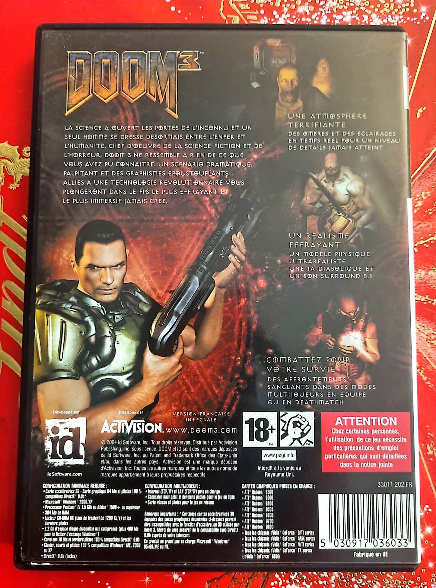 Doom 3 – PC CD-ROM – Version Complète – Sans Clé d’Installation