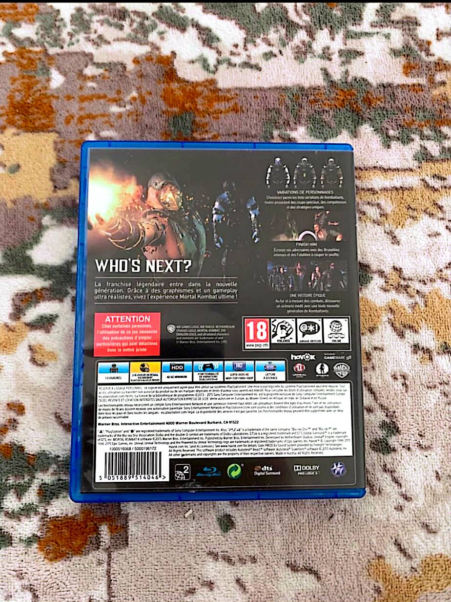 Jeu vidéo PS4 : mortal kombat x ps4