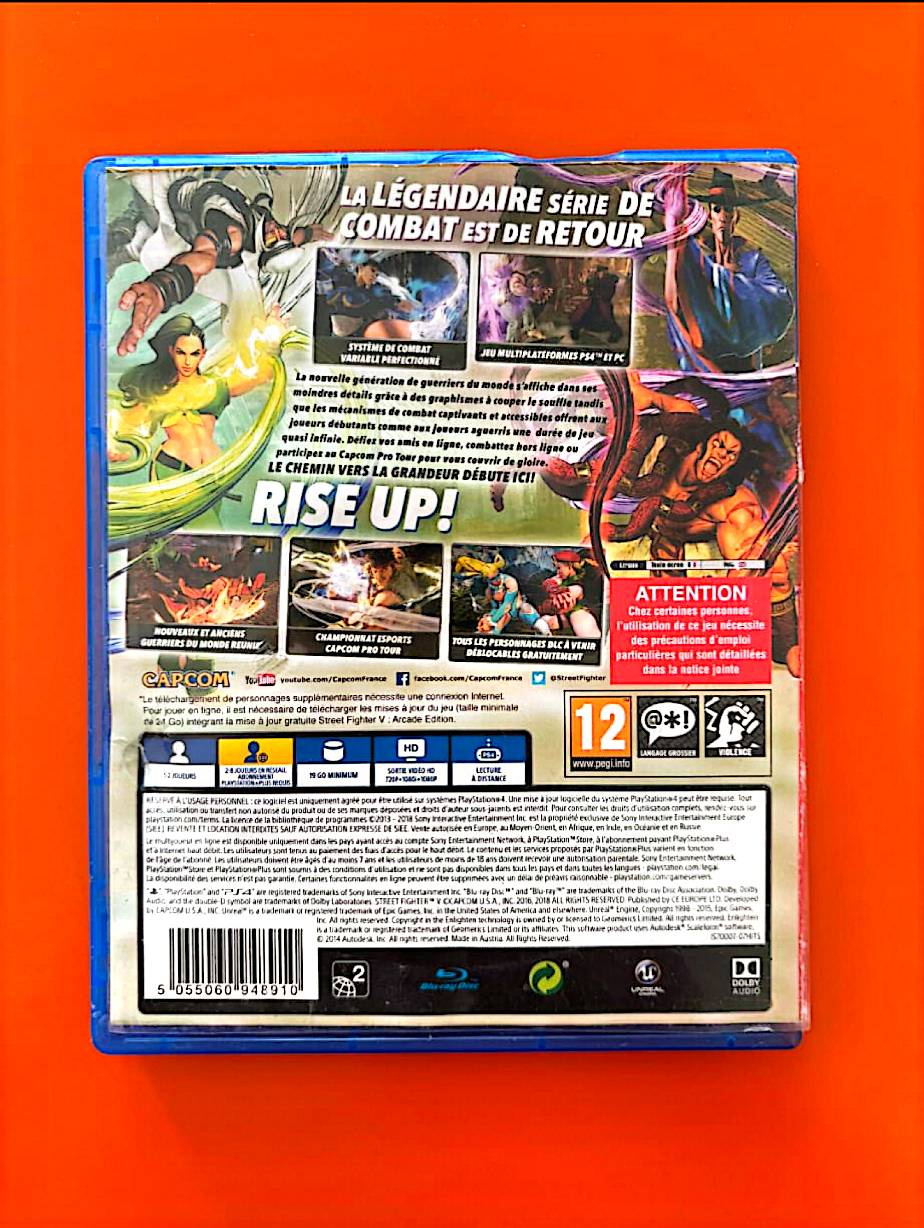 Jeu vidéo PS4 : street fighter v ps4