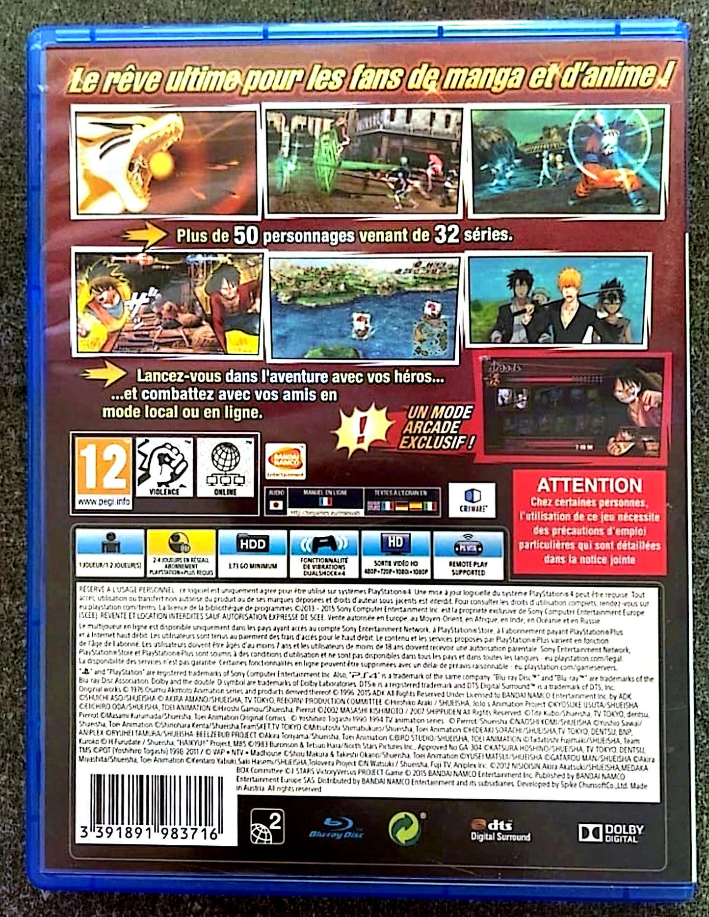 Jeu vidéo PS4 : j-stars Victory vs+