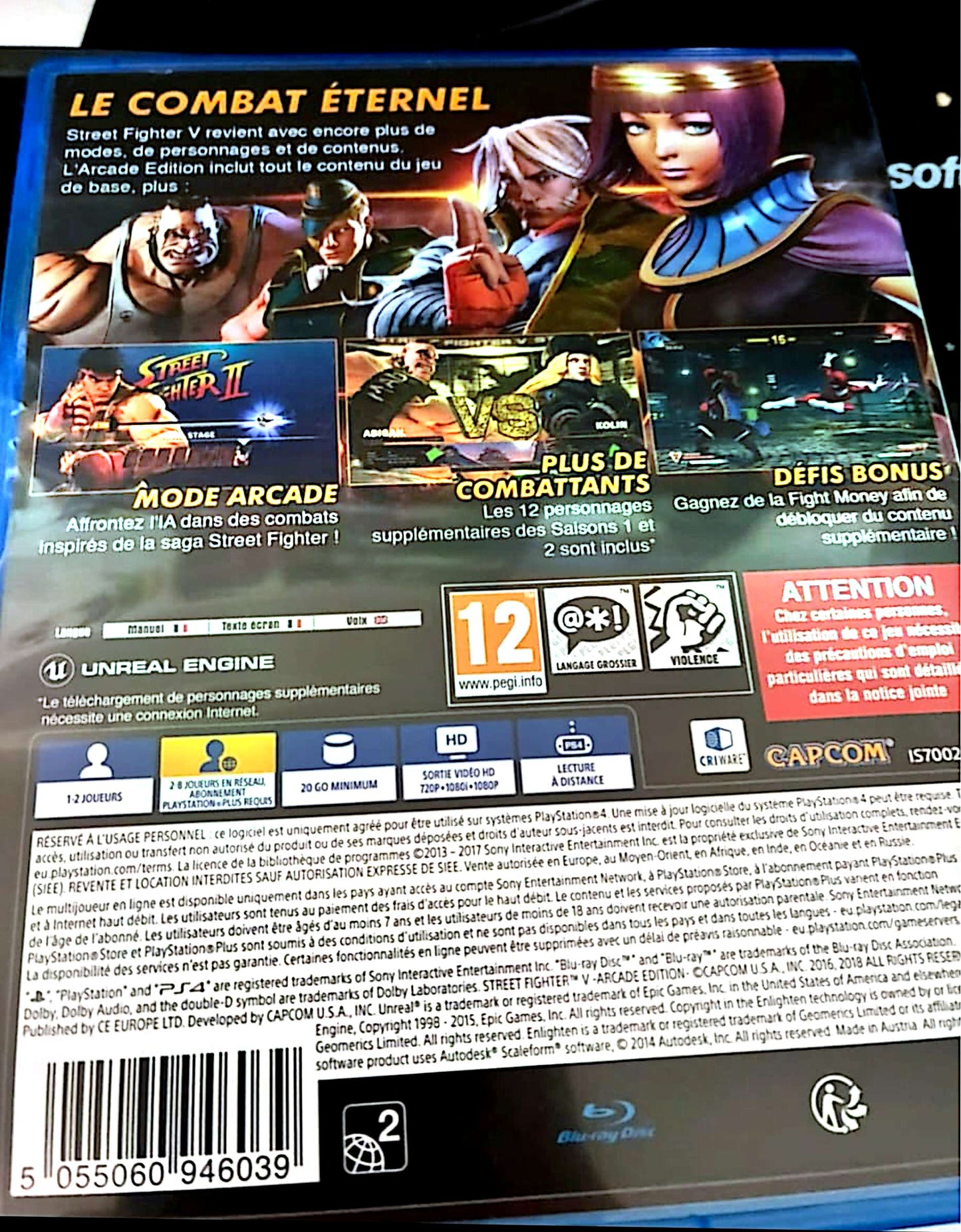 Jeu vidéo PS4 : Street Fighter V Arcade édition
