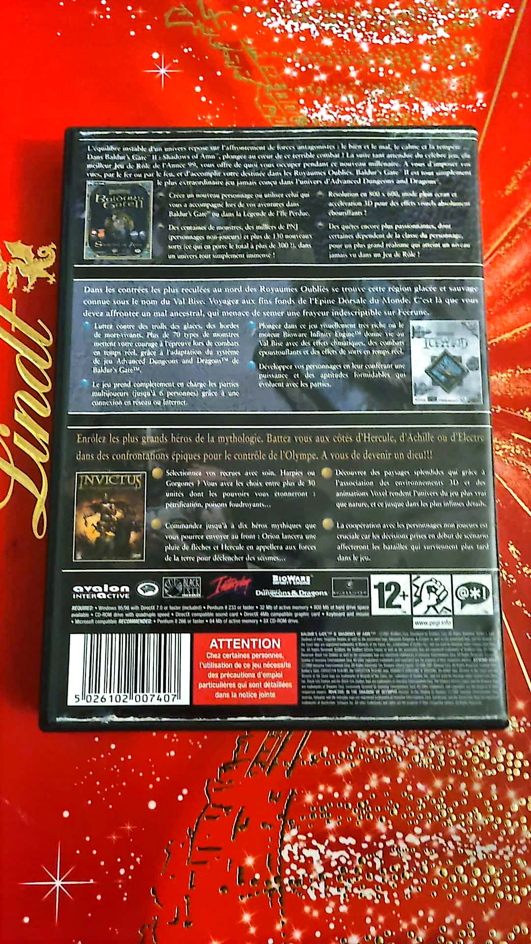 Jeu vidéo PC : jeux de Rôle baldur's gate II Invictus