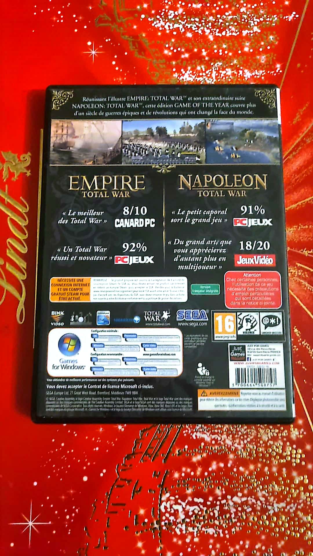 Jeu vidéo PC : empire total war & Napoléon total war game of the year édition