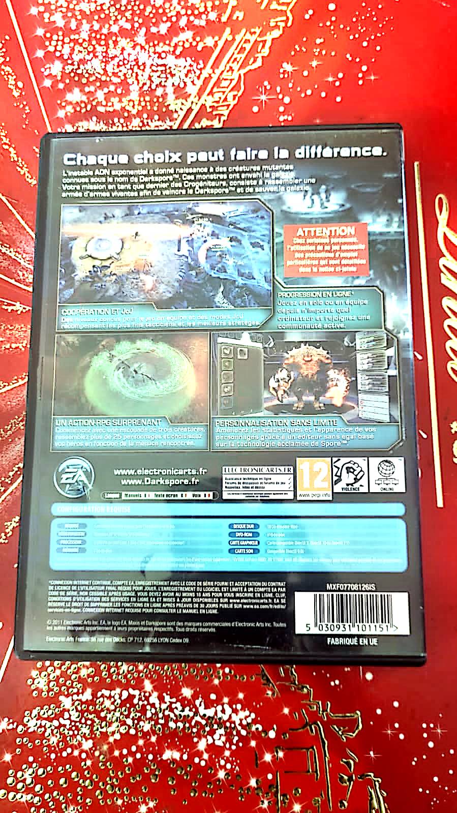 jeu pc darkspore vendu en bon etat par blaspo