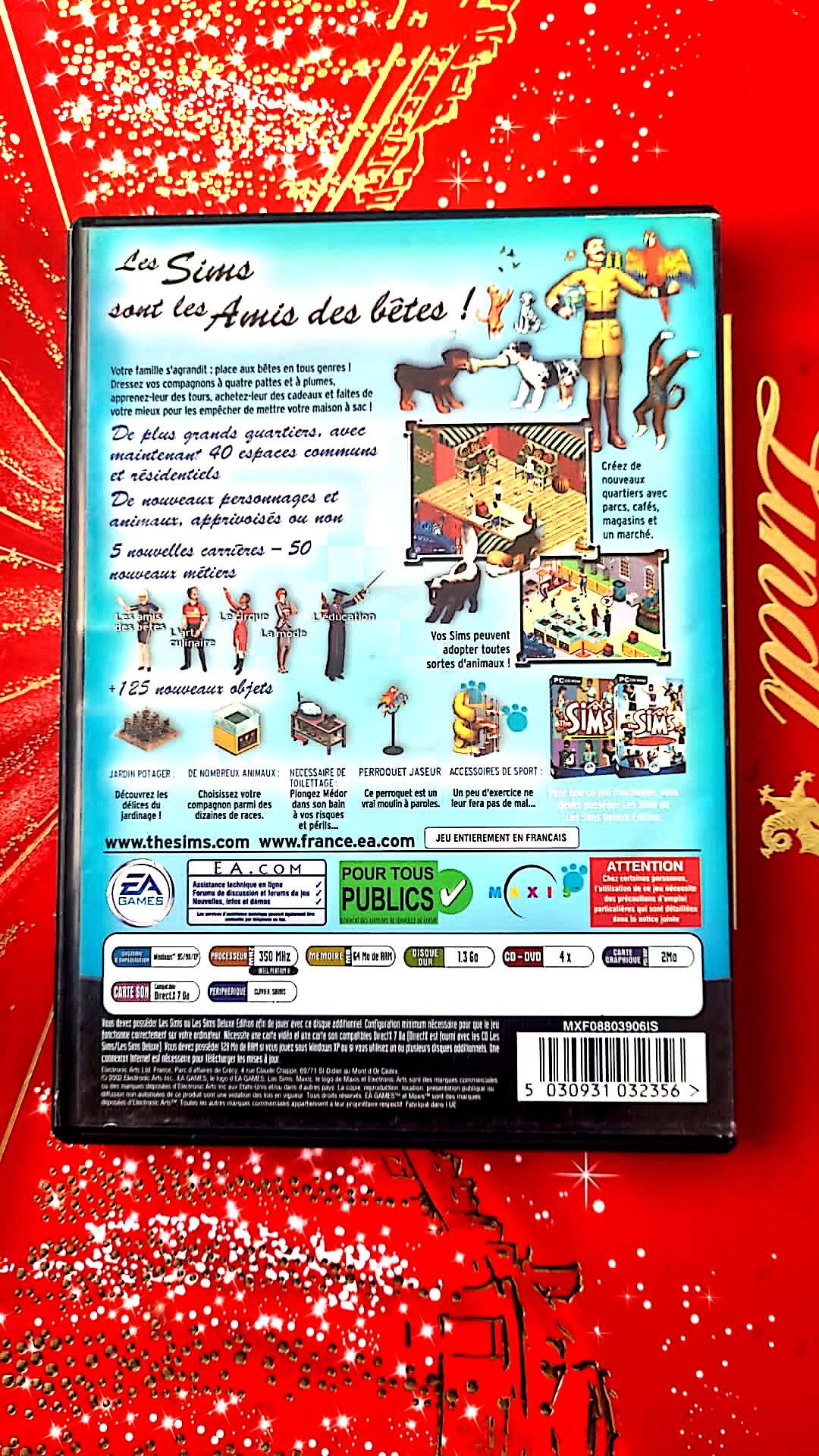 jeu pc les sims entre chiens et chats vendu en bon etat par blaspo