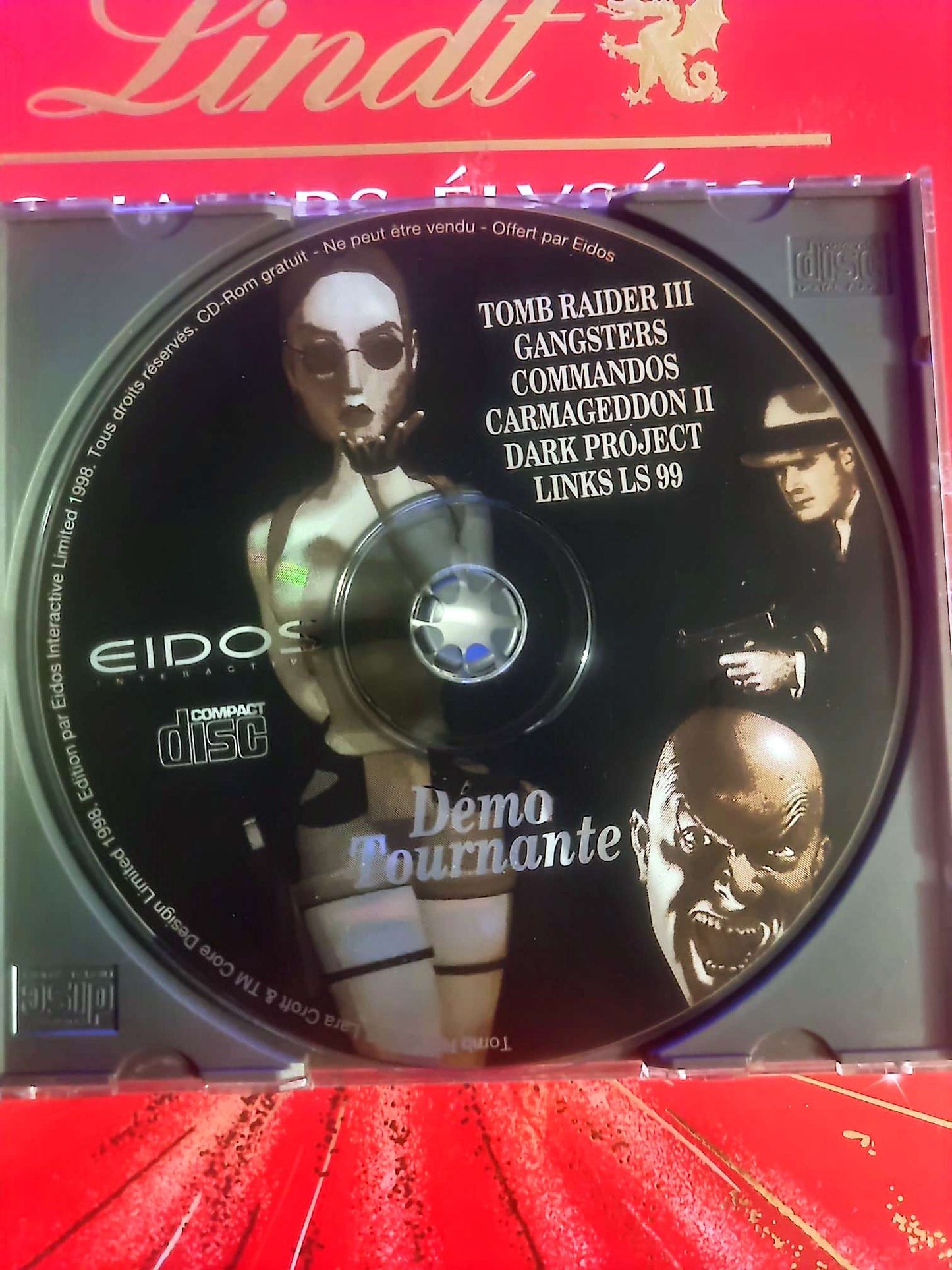 Démo Tournante Eidos – PC – CD démo seul – Sans boîtier – Tomb Raider III – Gangsters – Carmageddon 2 jeu pc