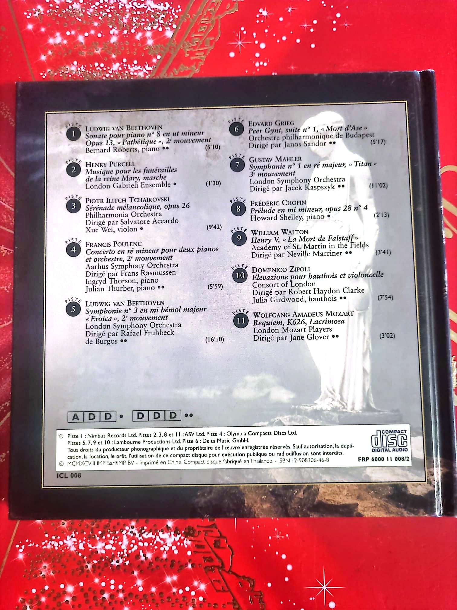 Instants Classiques – Le temps de la mélancolie – Musique classique – Livre + CD audio inclus cd livre