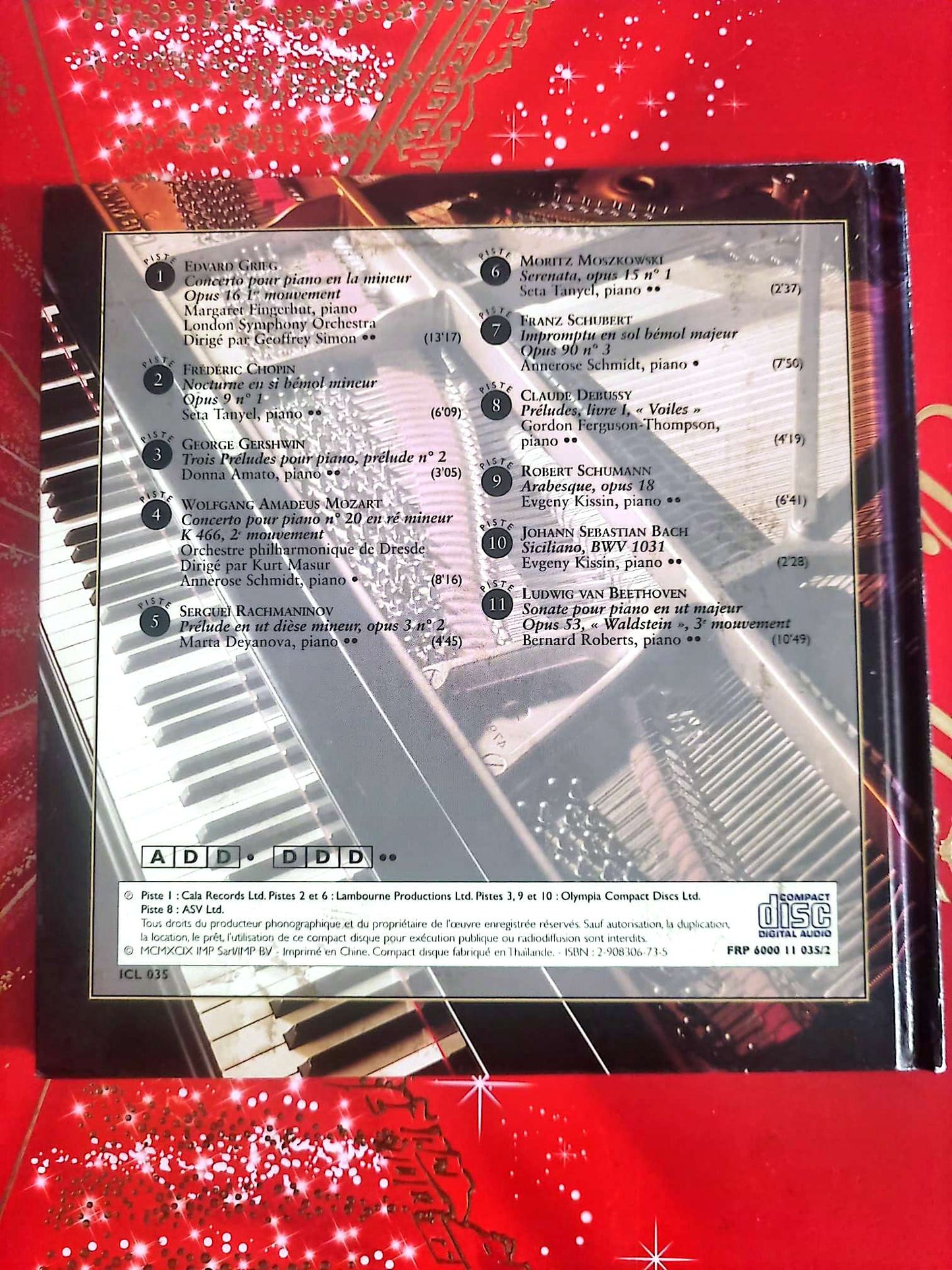 Instants Classiques – Les Grands Classiques du piano – Musique classique – Livre + CD audio inclus cd livre