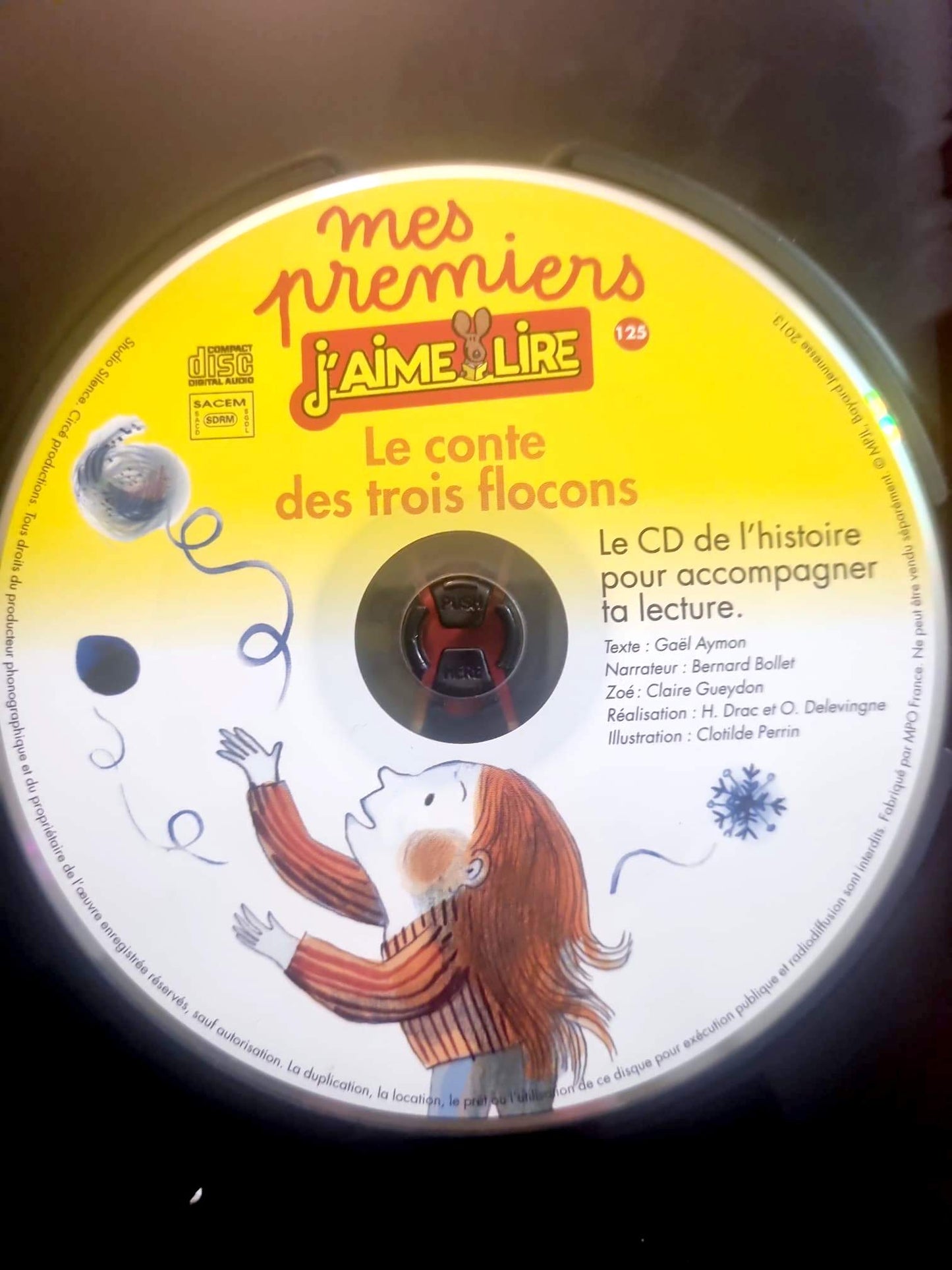 Mes Premiers J’aime Lire – Le Conte des Trois Flocons – CD Audio – Disque seul – Fonctionnel – Sans boîtier