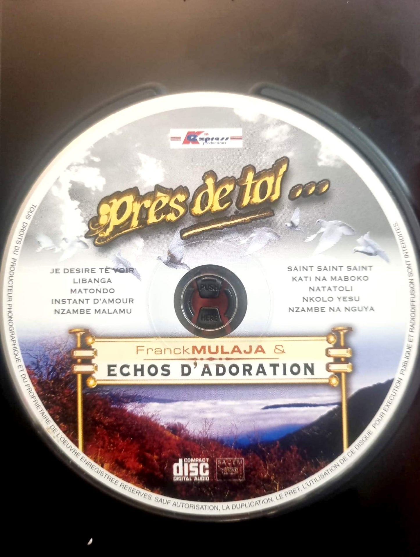 Près de toi – Franck Mulaja & Echos d’Adoration – CD Audio Gospel – Avec boîtier – Fonctionnel