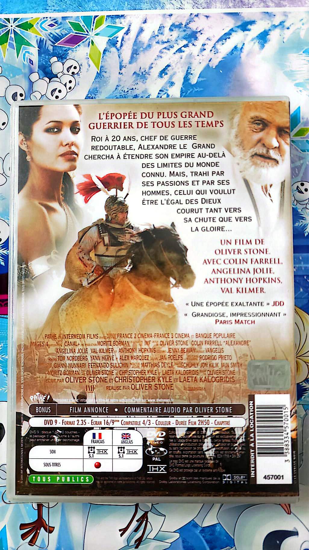 Alexandre DVD Film Péplum Historique Oliver Stone Colin Farrell Angelina Jolie VF