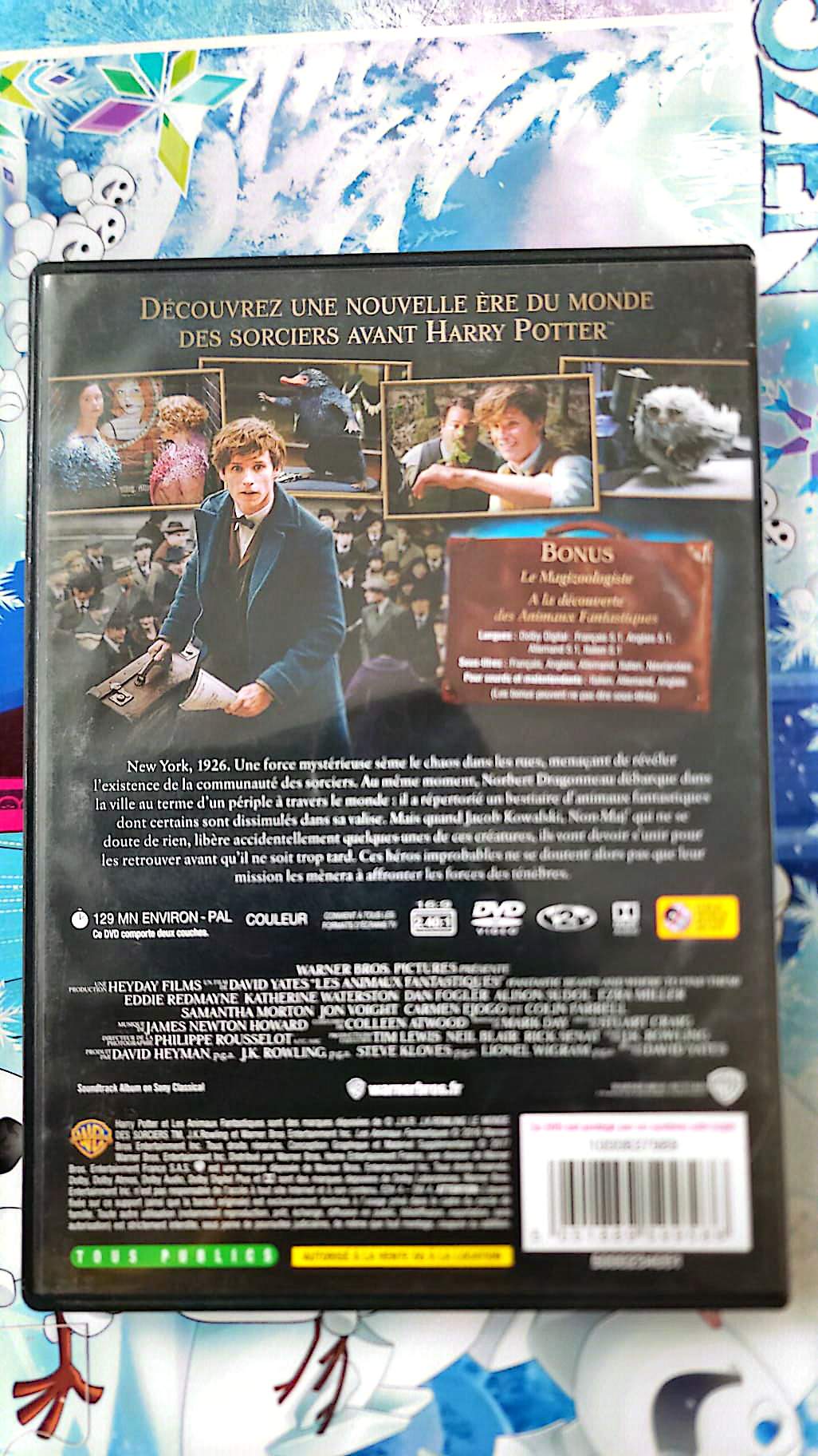 Les Animaux Fantastiques DVD Film Fantastique Harry Potter J.K. Rowling VF VO