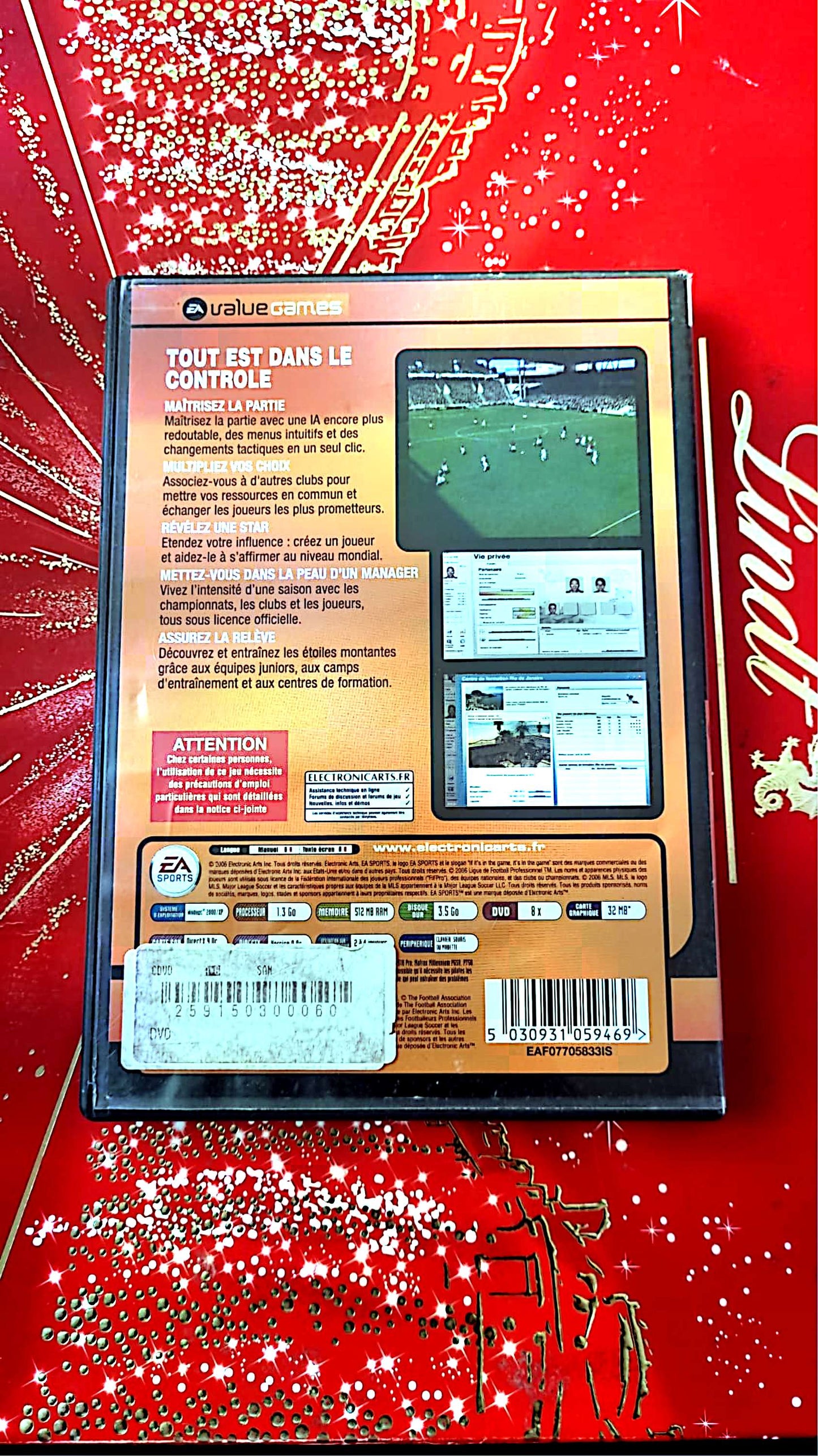 jeu pc ea sports lfp manager 07 vendu en bon etat par blaspo