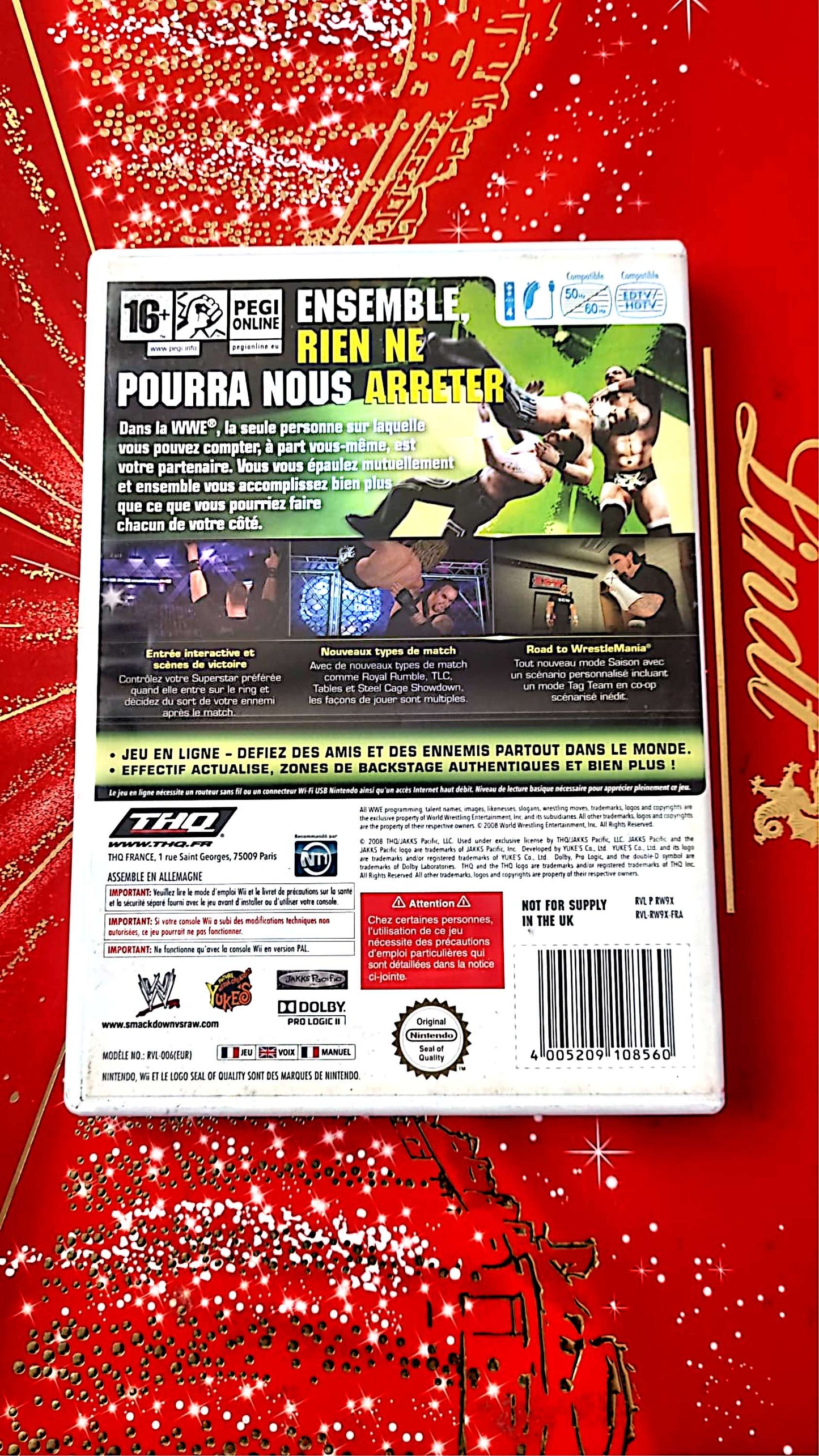 jeu wii smack down vs raw 2009 featuring ecw vendu en bon etat par blaspo