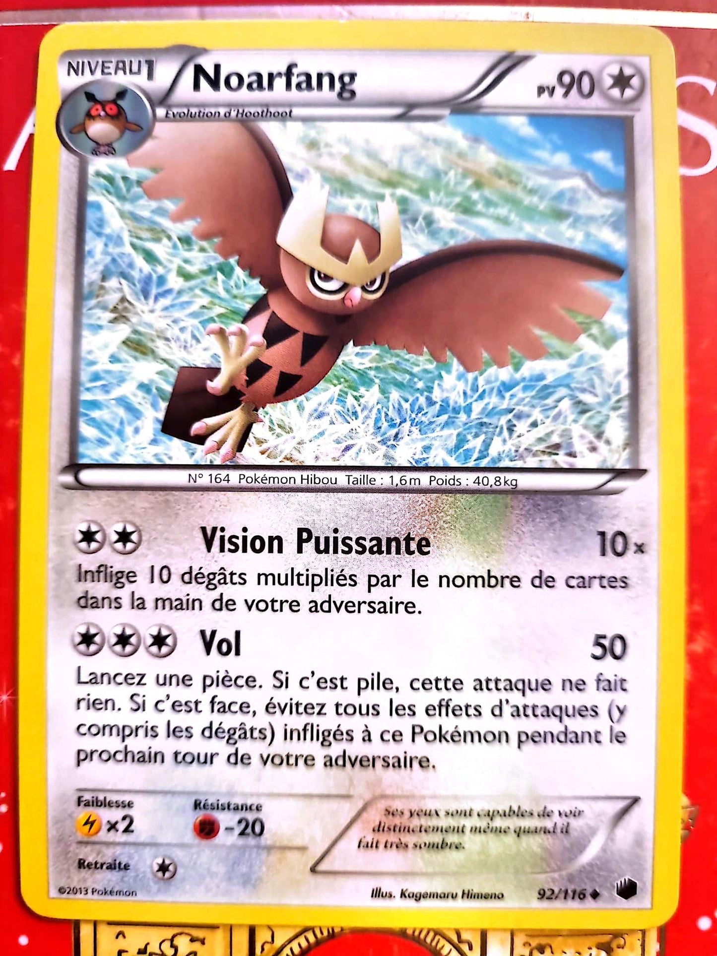 Carte Pokémon Noarfang PV 90 – Évolution – Carte Officielle – Française