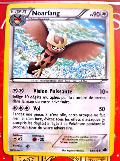 Carte Pokémon Noarfang PV 90 – Évolution – Carte Officielle – Française