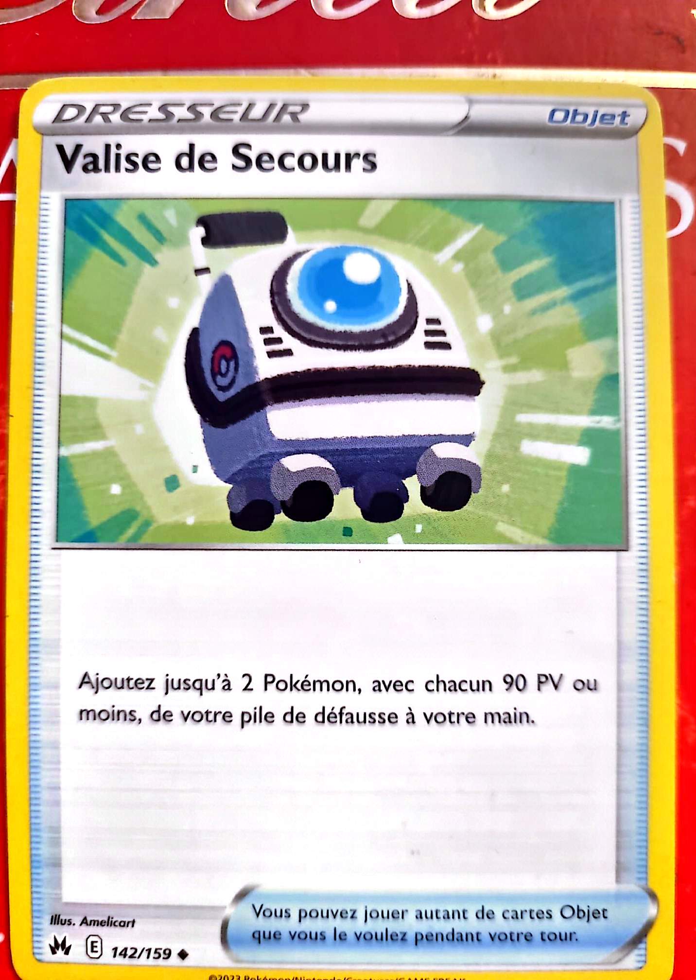 Carte Pokémon Dresseur – Valise de Secours – Objet – Carte Officielle – FR