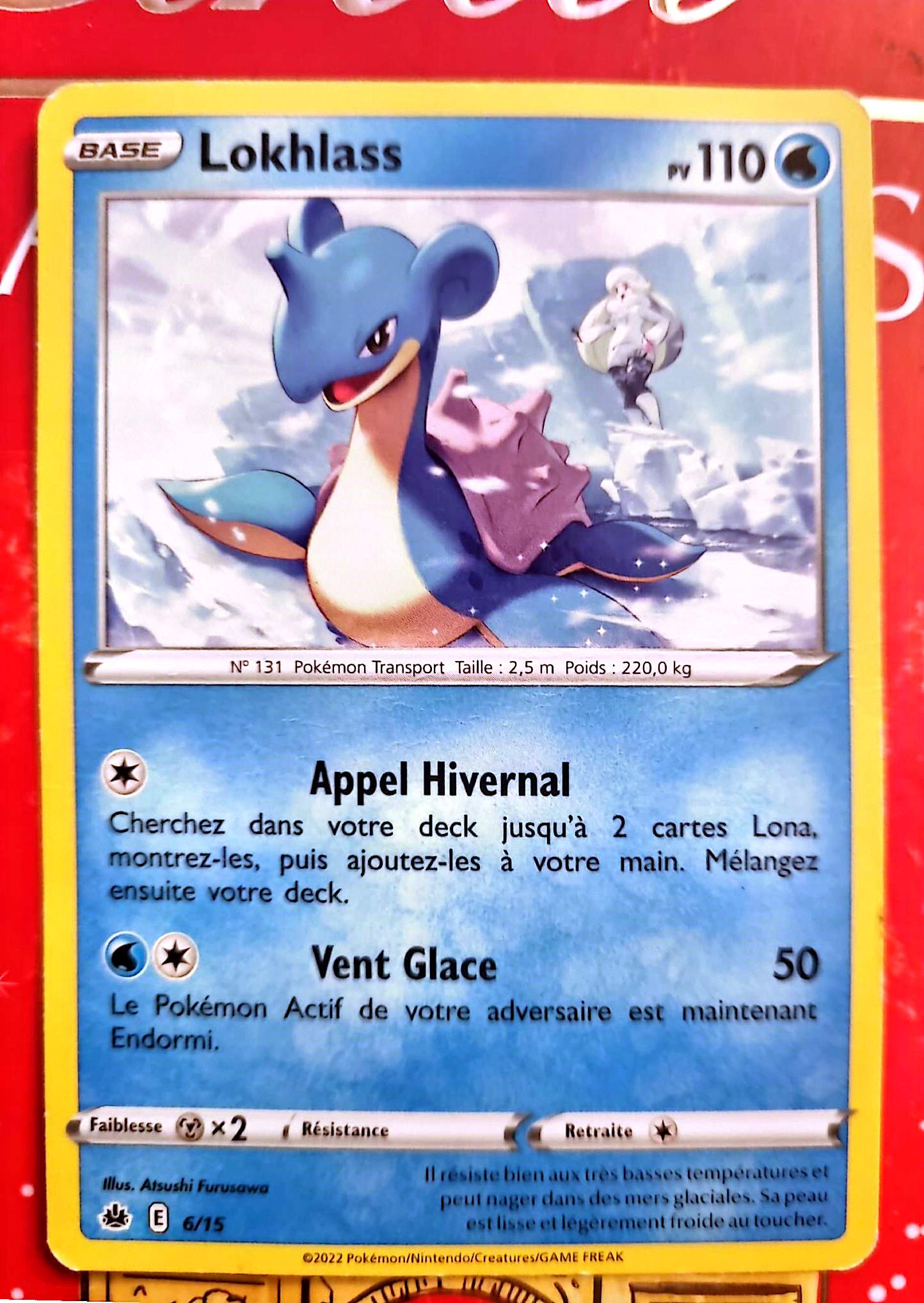 Carte Pokémon Lokhlass PV 110 – Carte Officielle – Française