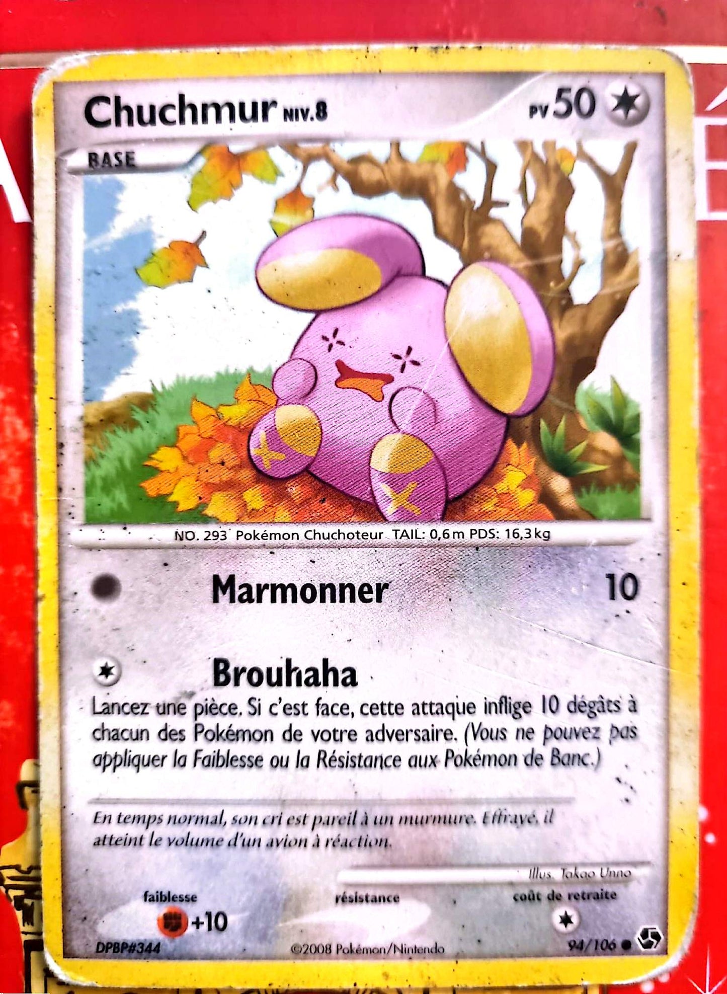 Carte Pokémon Chuchmur PV 50 – Ancienne Carte Officielle – FR