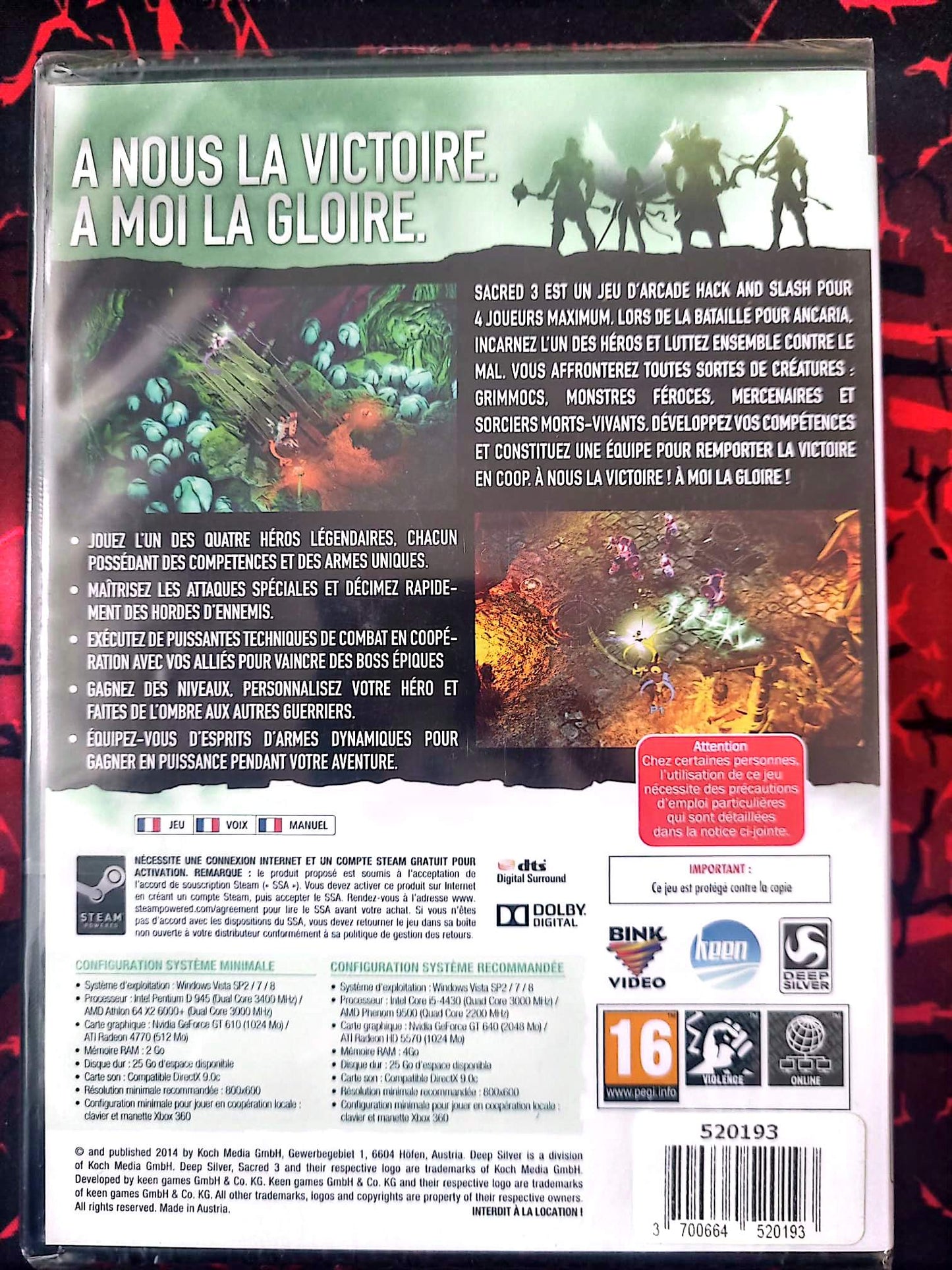 Sacred 3 Jeu PC DVD-ROM – Hack and Slash Coopératif – Version Française