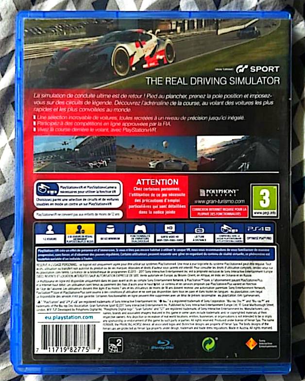 Jeu vidéo PS4 : GRAN TURISMO SPORT (Jeu ps4 GRAN TURISMO SPORT )