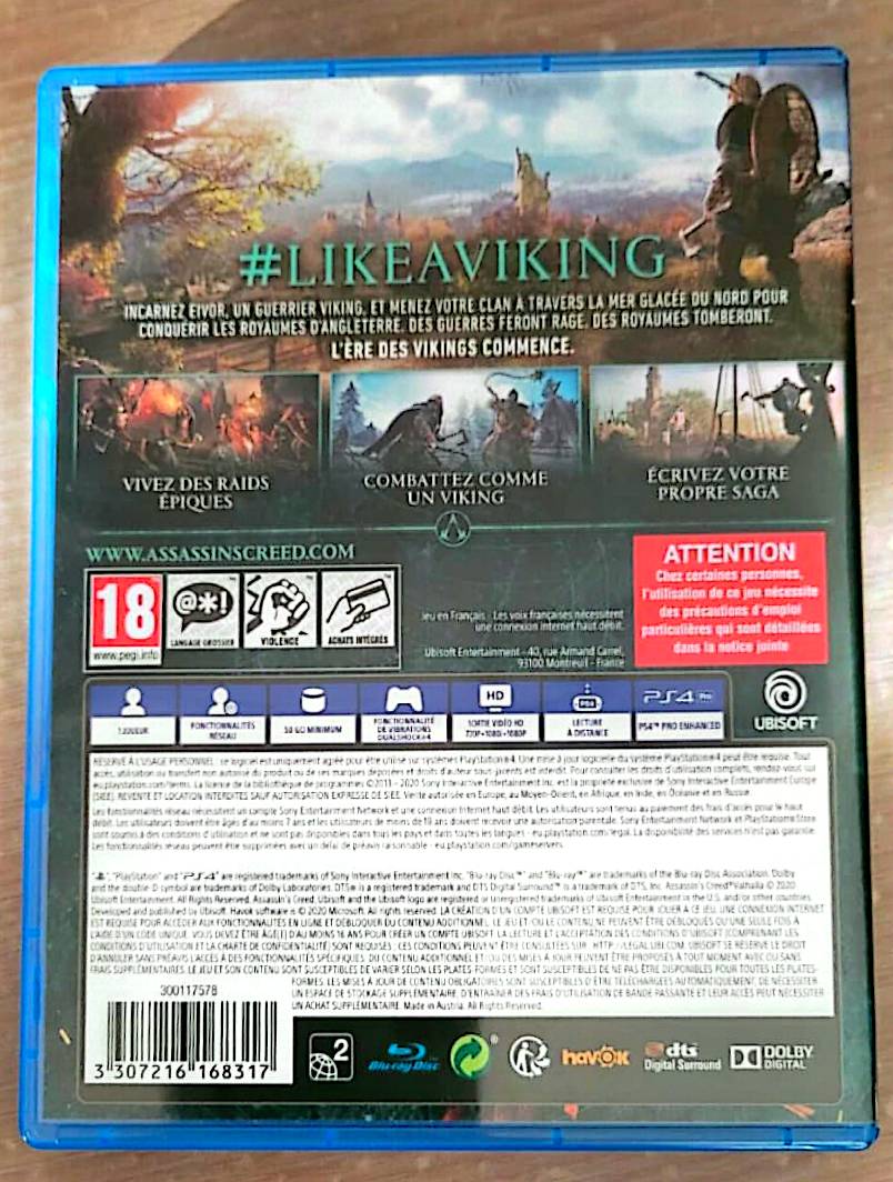 Jeu vidéo PS4 : assassin's Creed Valhalla (Jeu PS4 Assassin's Creed Valhalla )