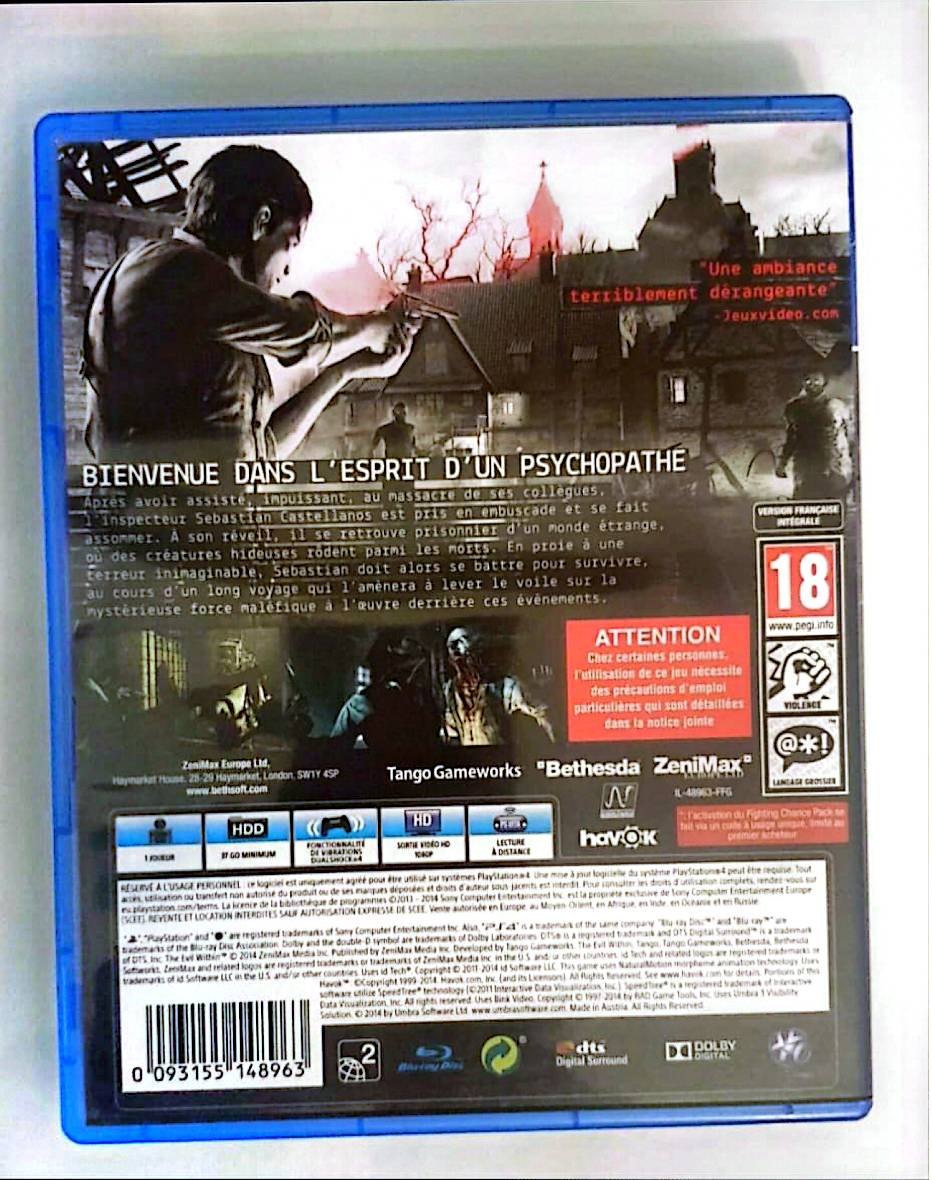 Jeu vidéo : the evil within (Jeu le mal intérieur )