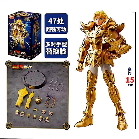 Figurine articulée Saint Seiya Mu – 15 cm – Figurine à assembler avec accessoires – Modèle collector neuf