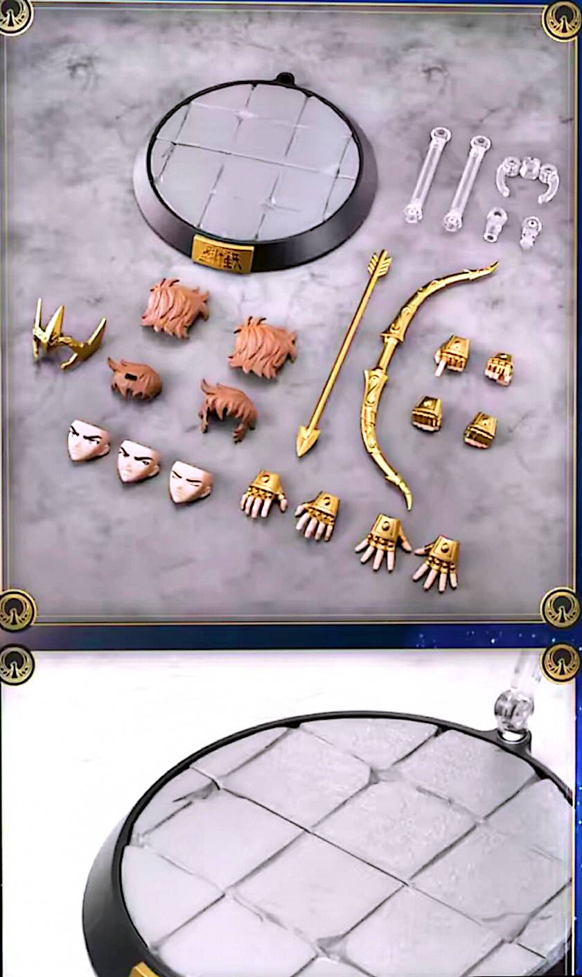 Figurine articulée Saint Seiya Sagittaire – 15 cm – Modèle collector à assembler avec arc et ailes dorées – Chevalier d’Or – Livraison gratuite France – neuf