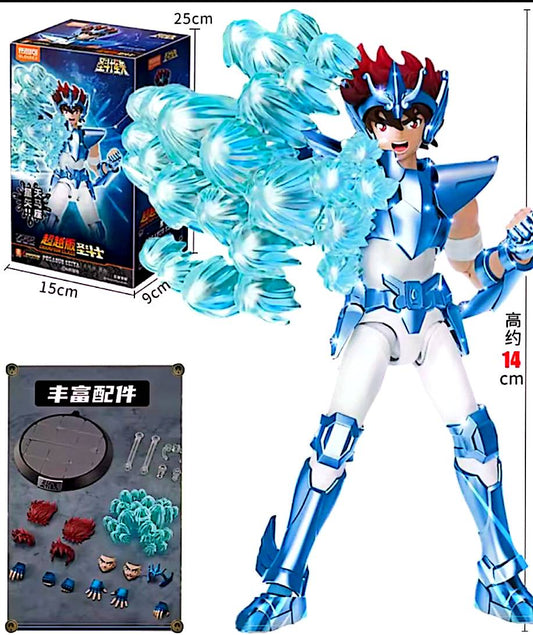 Figurine articulée Saint Seiya Pegasus Seiya – 14 cm – Modèle collector à assembler avec effets d’attaque – Chevalier de Bronze – Livraison gratuite France – neuf