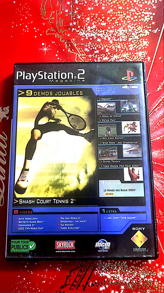 PlayStation 2 Magazine CD 21 – Démo jouable Smash Court Tennis 2 + 9 jeux (PS2) vendu en bon etat par blaspo