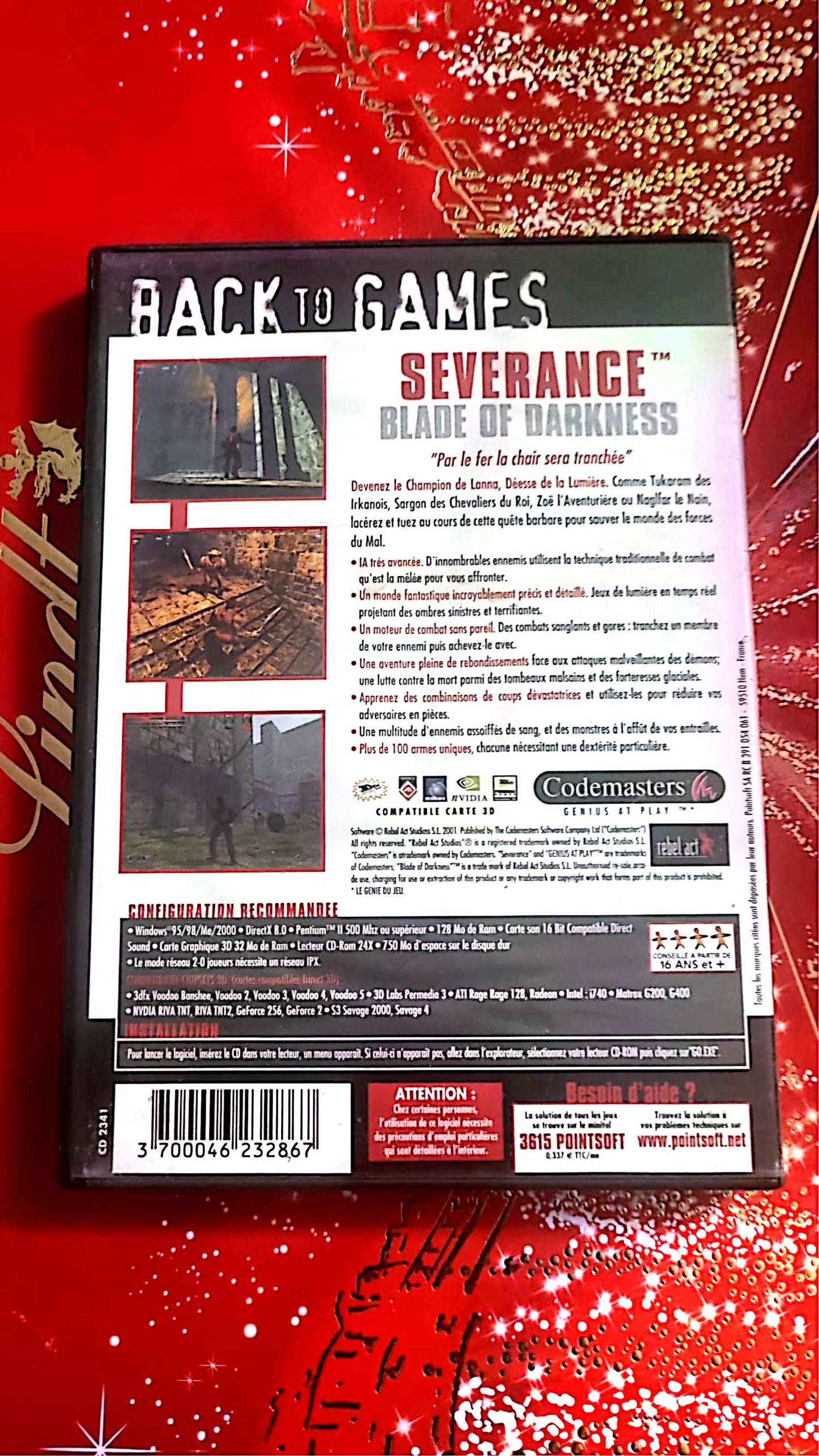 jeu pc severance blade of darkness