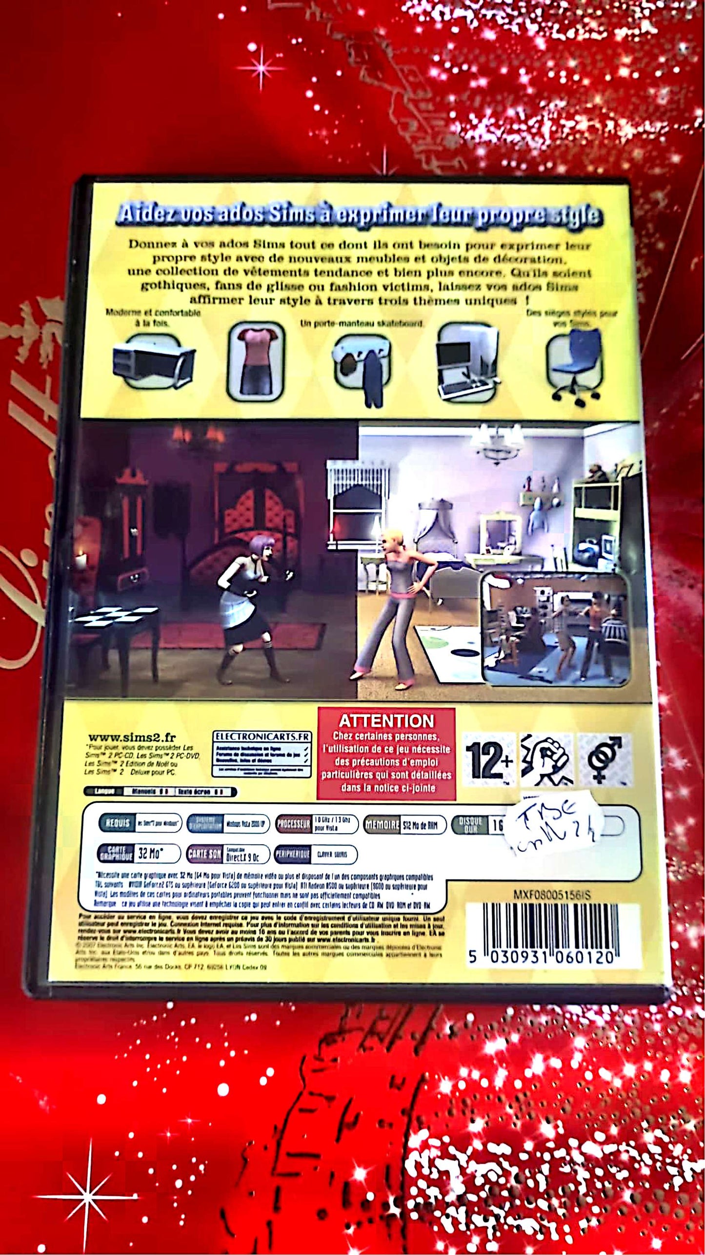 jeu pc les sims 2 tout pour les ados kit