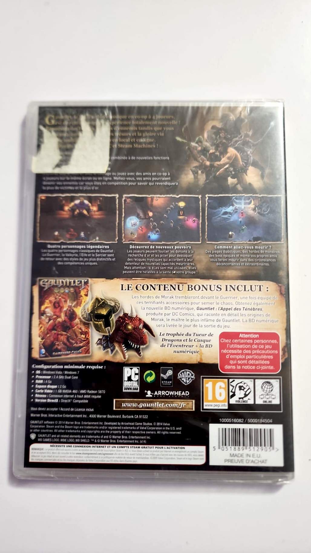 Gauntlet – Jeu PC en boîtier avec coupon Steam – Neuf