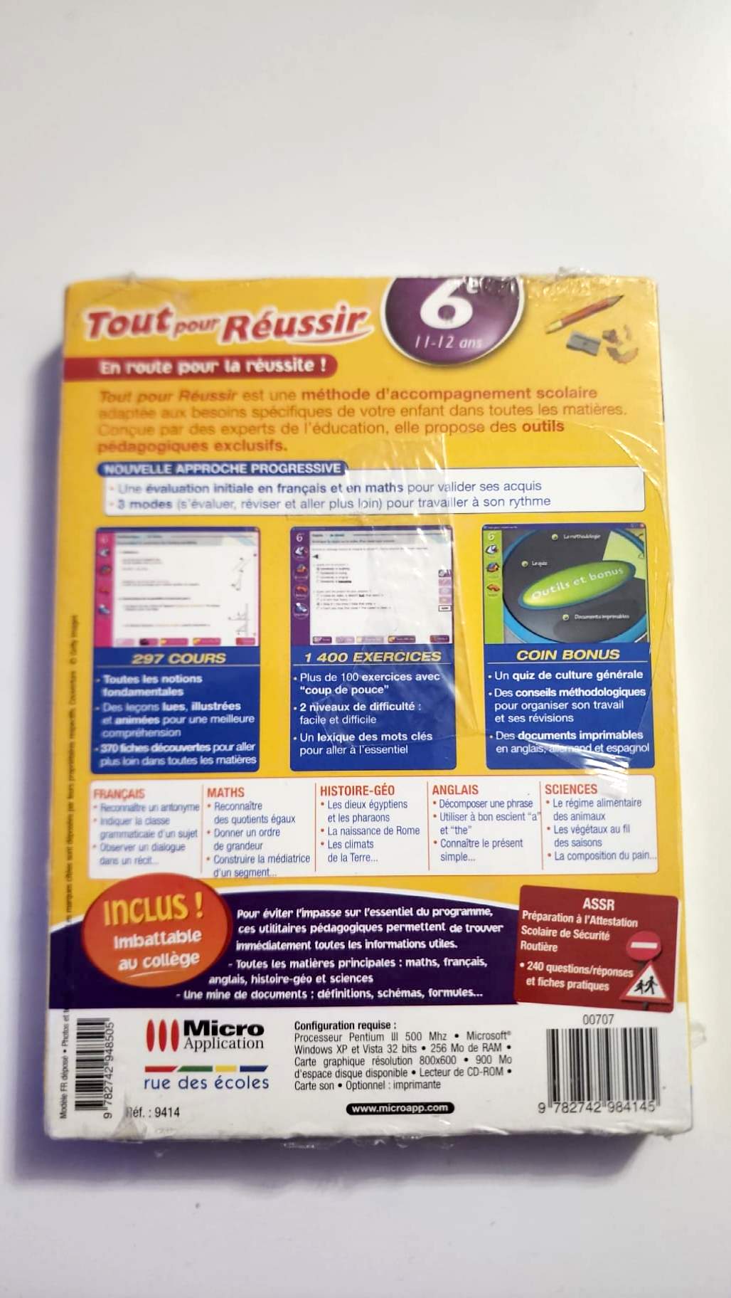 Tout pour Réussir 6e 2007–2008 – 2 CD-ROM PC – Imbattable au collège – Neuf