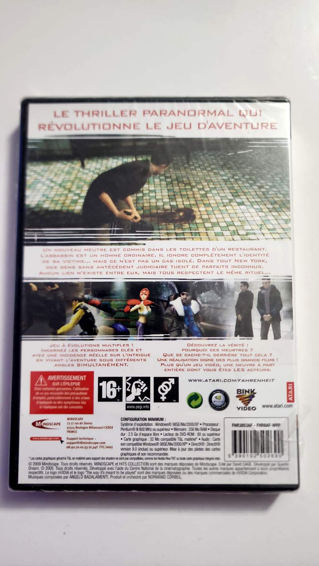 Fahrenheit – Hits Collection – PC DVD-ROM – Mindscape / Atari – Neuf
