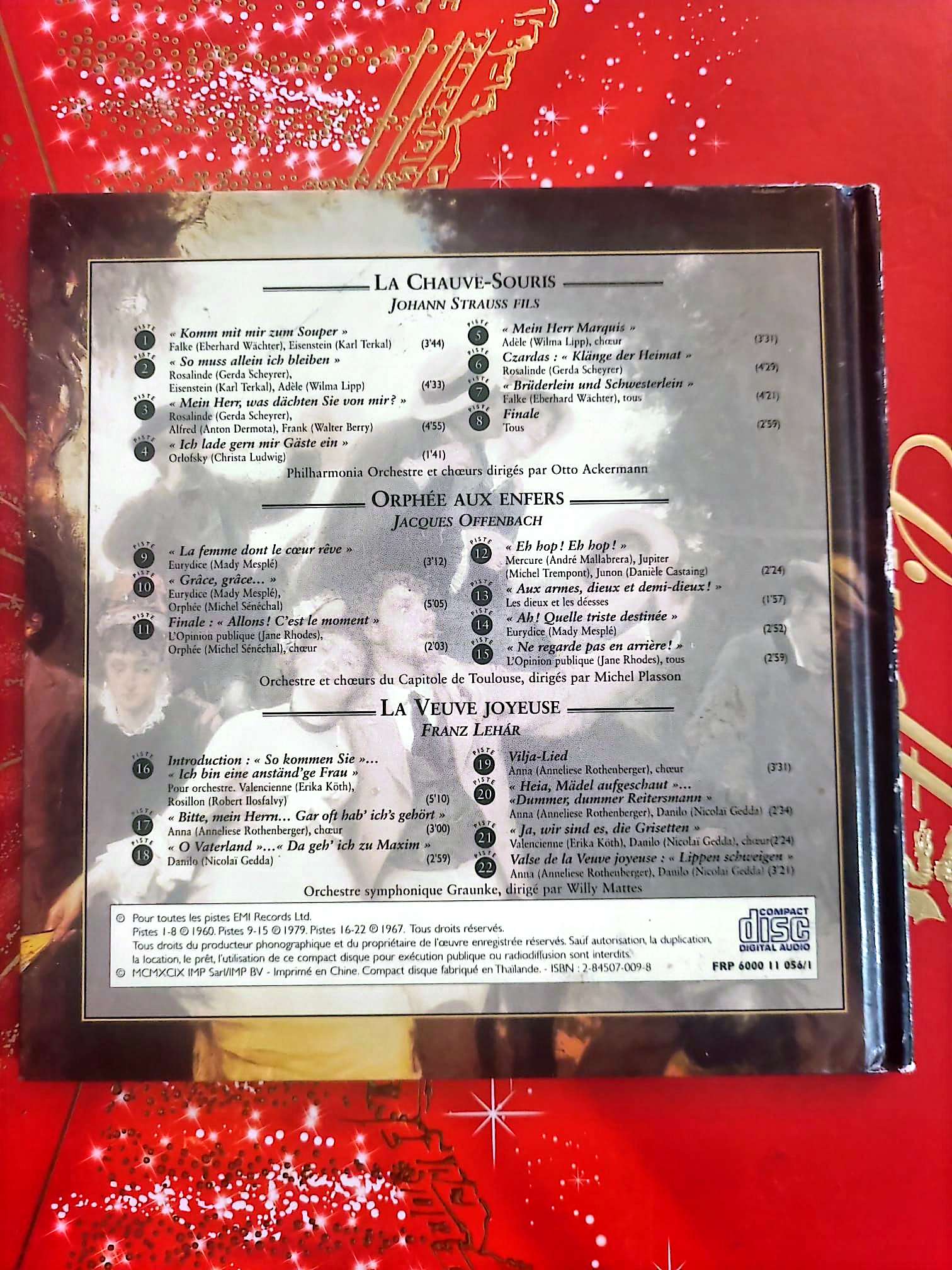 Instants Classiques – Opéra – Airs d’opérette – Livre + CD Audio inclus – Opérette classique cd livre