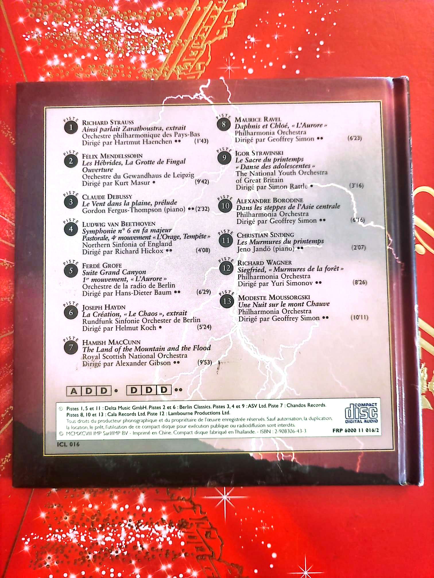 Instants Classiques – Forces de la nature – Livre + CD Audio inclus – Musique classique symphonique cd livre