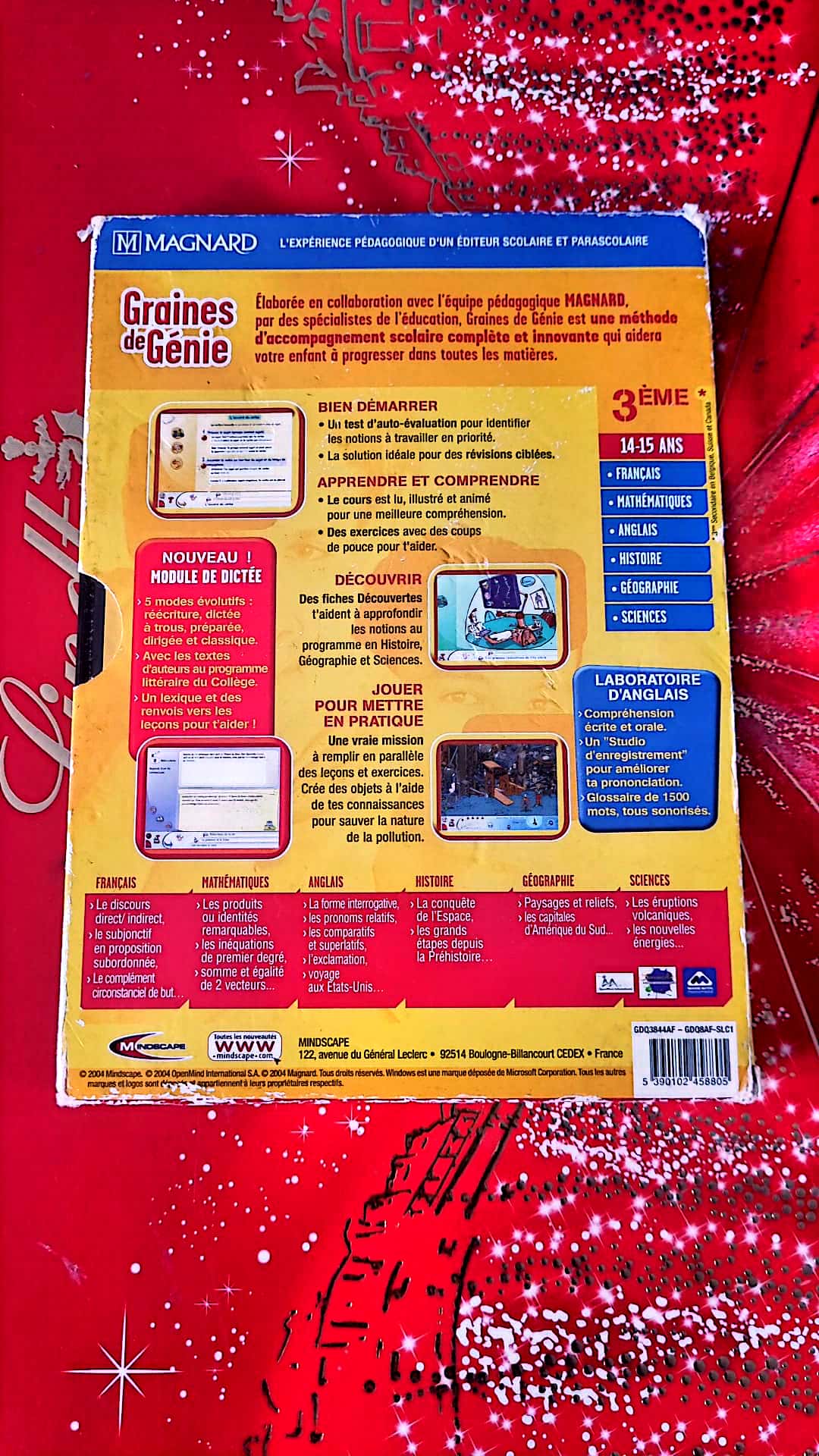 Jeu vidéo PC : graines de Génie 3ème 14-15ans