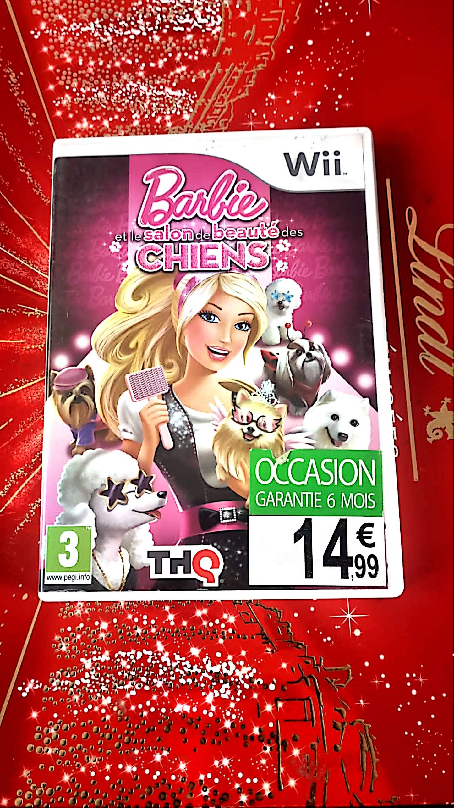 jeu wii barbie et le salon de beaute des chiens