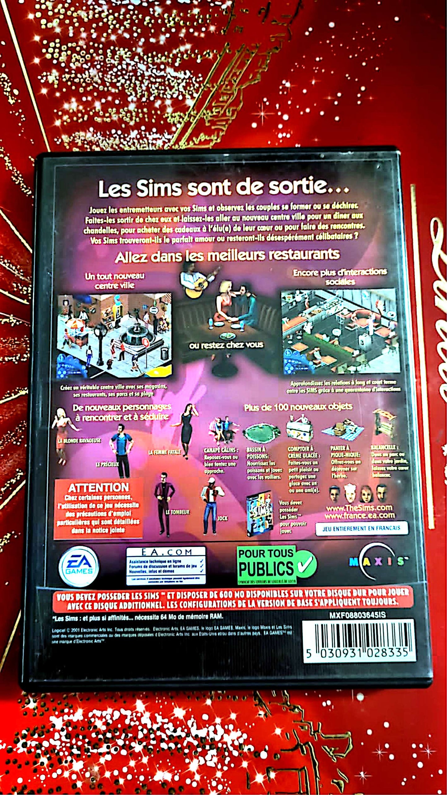 jeu PC les sims et plus si affinites